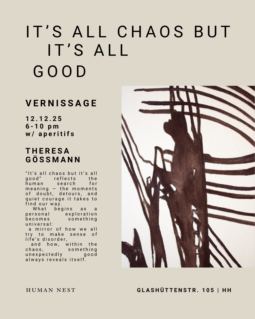 12.12. Vernissage 'It's all Chaos but it's all good' Theresa Gössmann