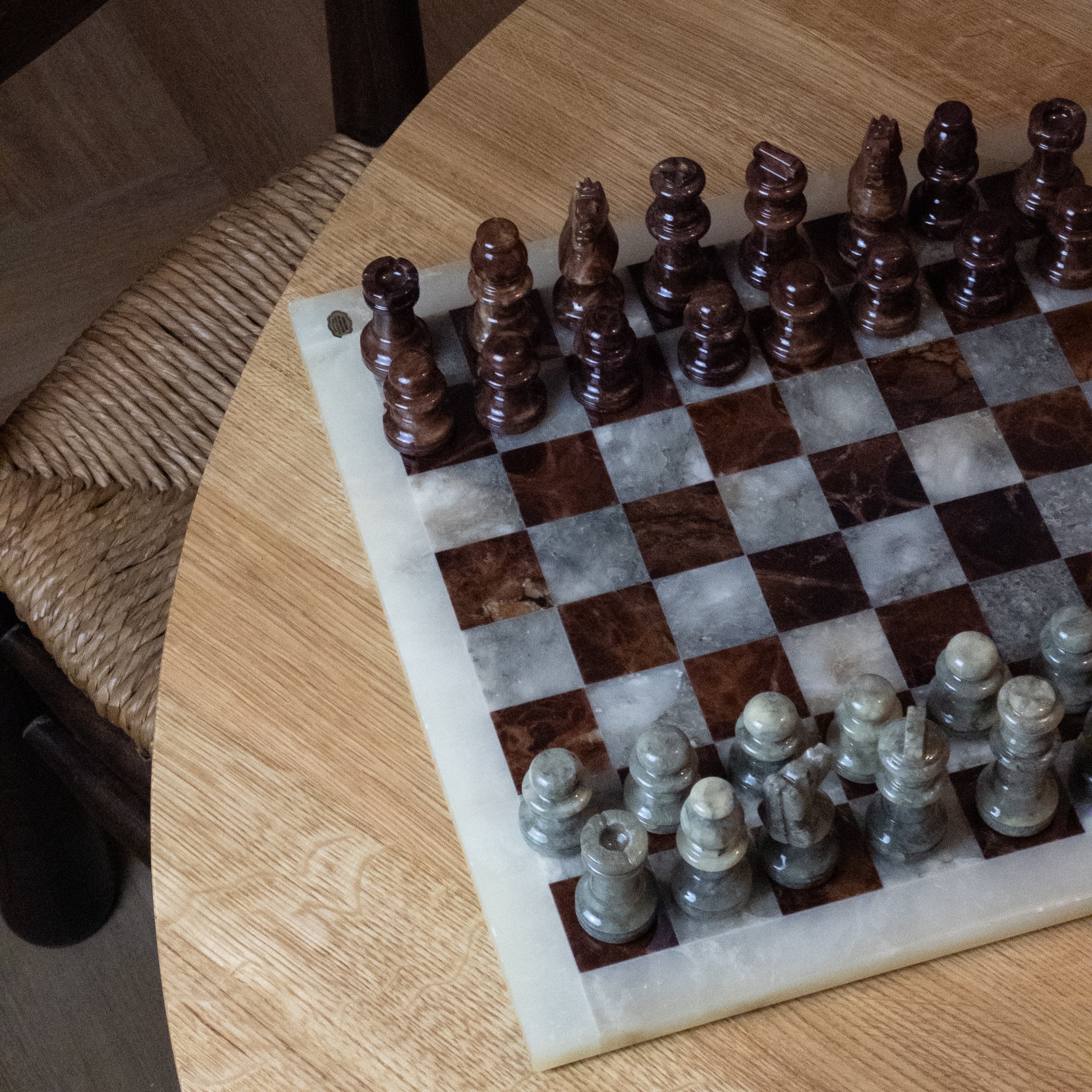 Vintage marble chess board