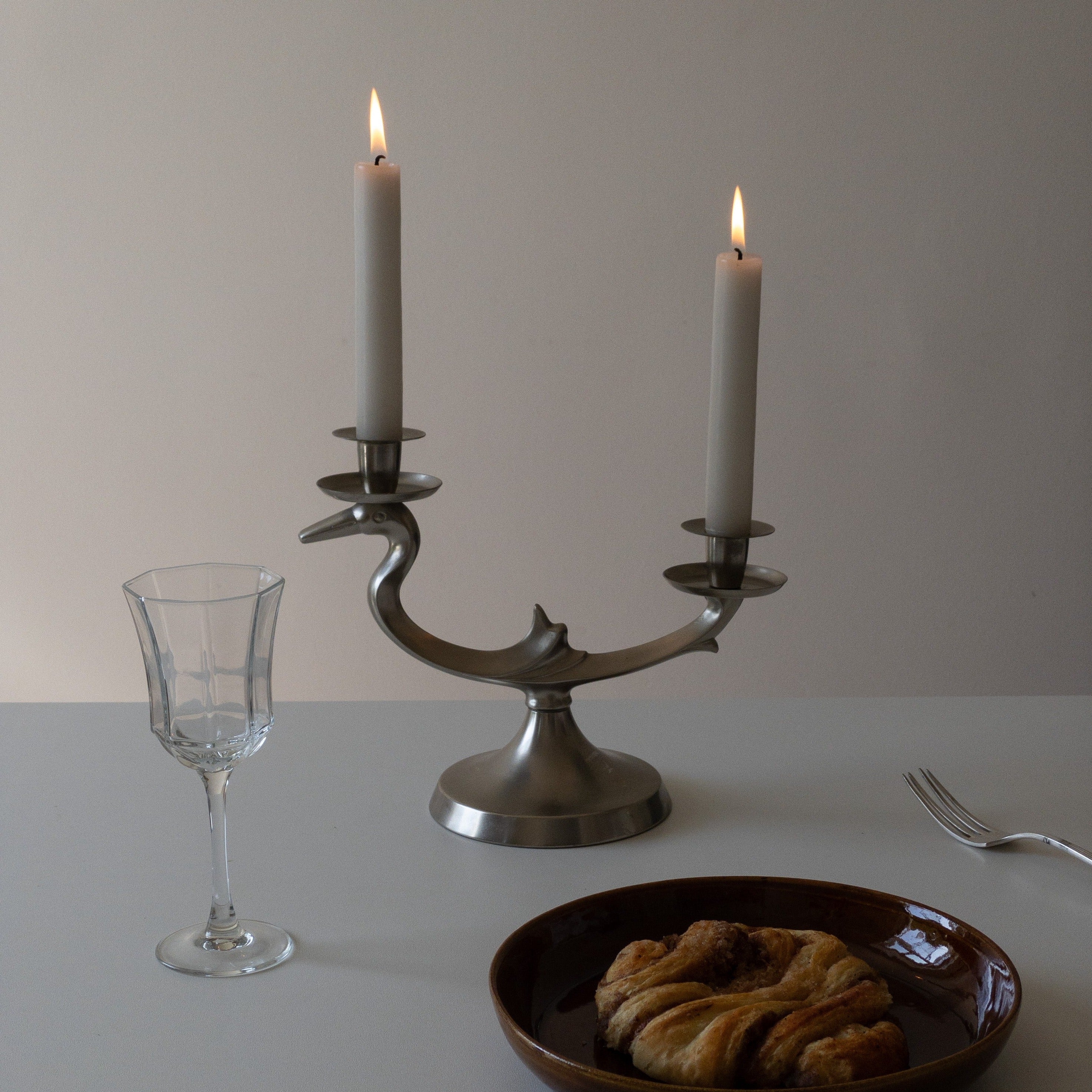 Seltener Kerzenhalter aus Zinn