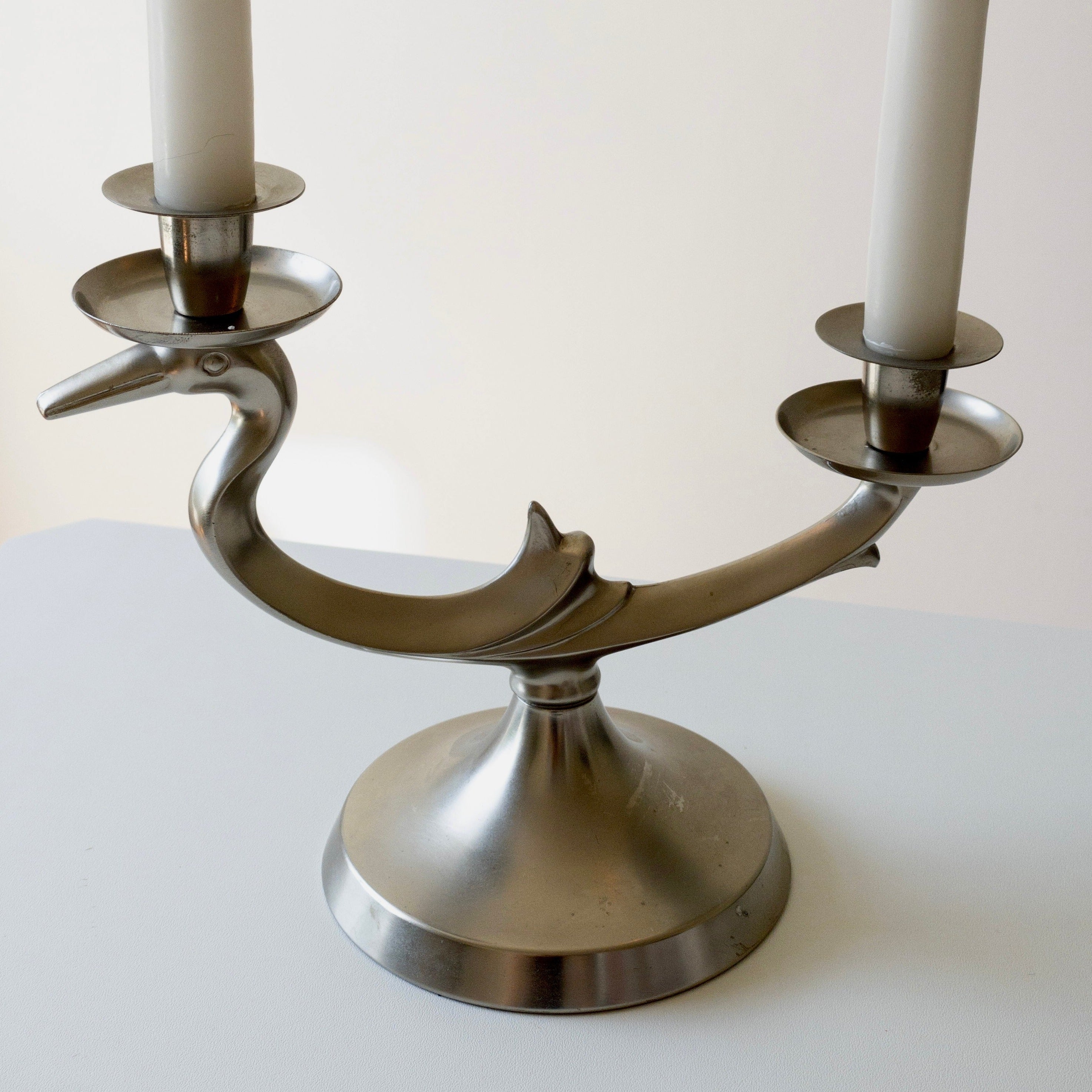 Seltener Kerzenhalter aus Zinn