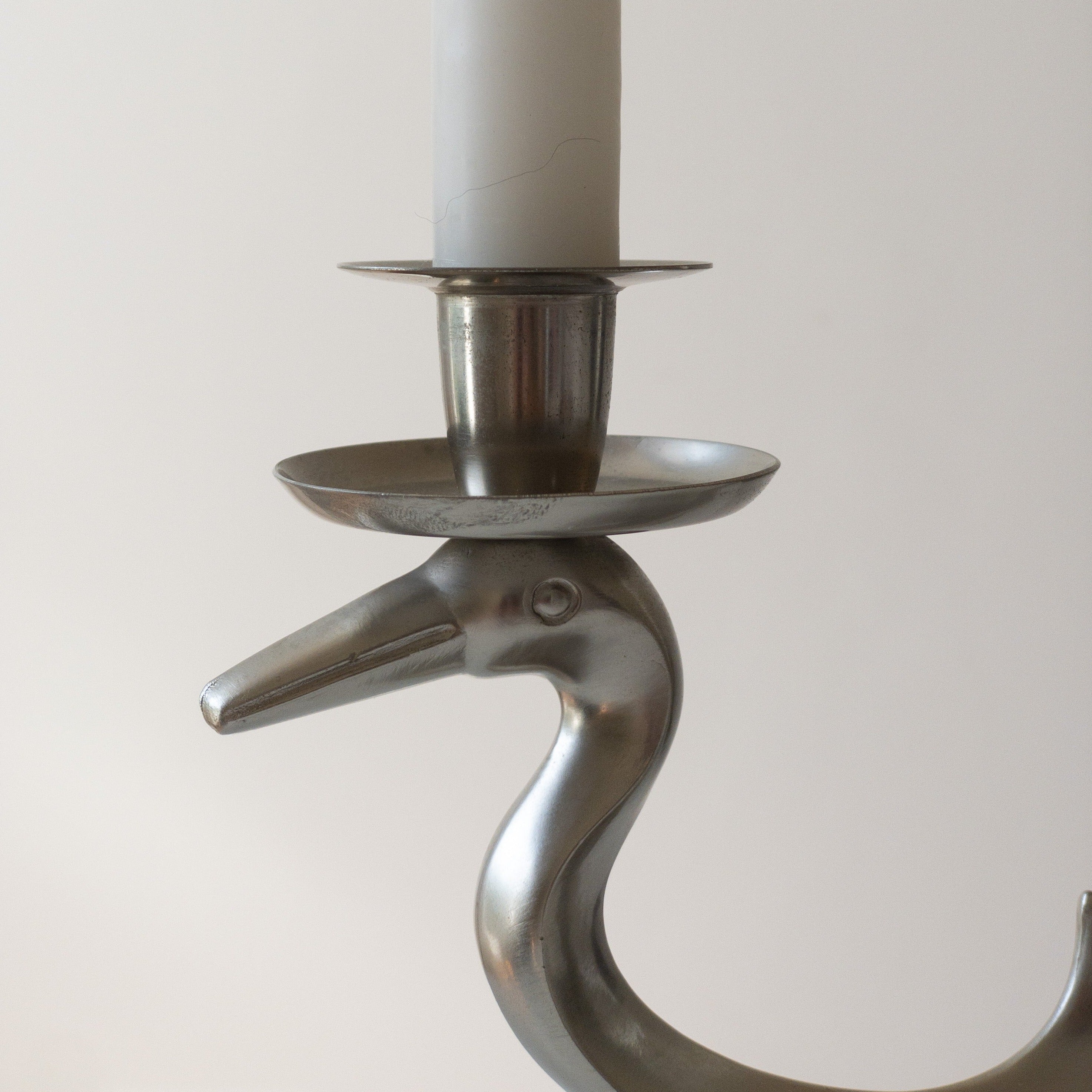 Seltener Kerzenhalter aus Zinn