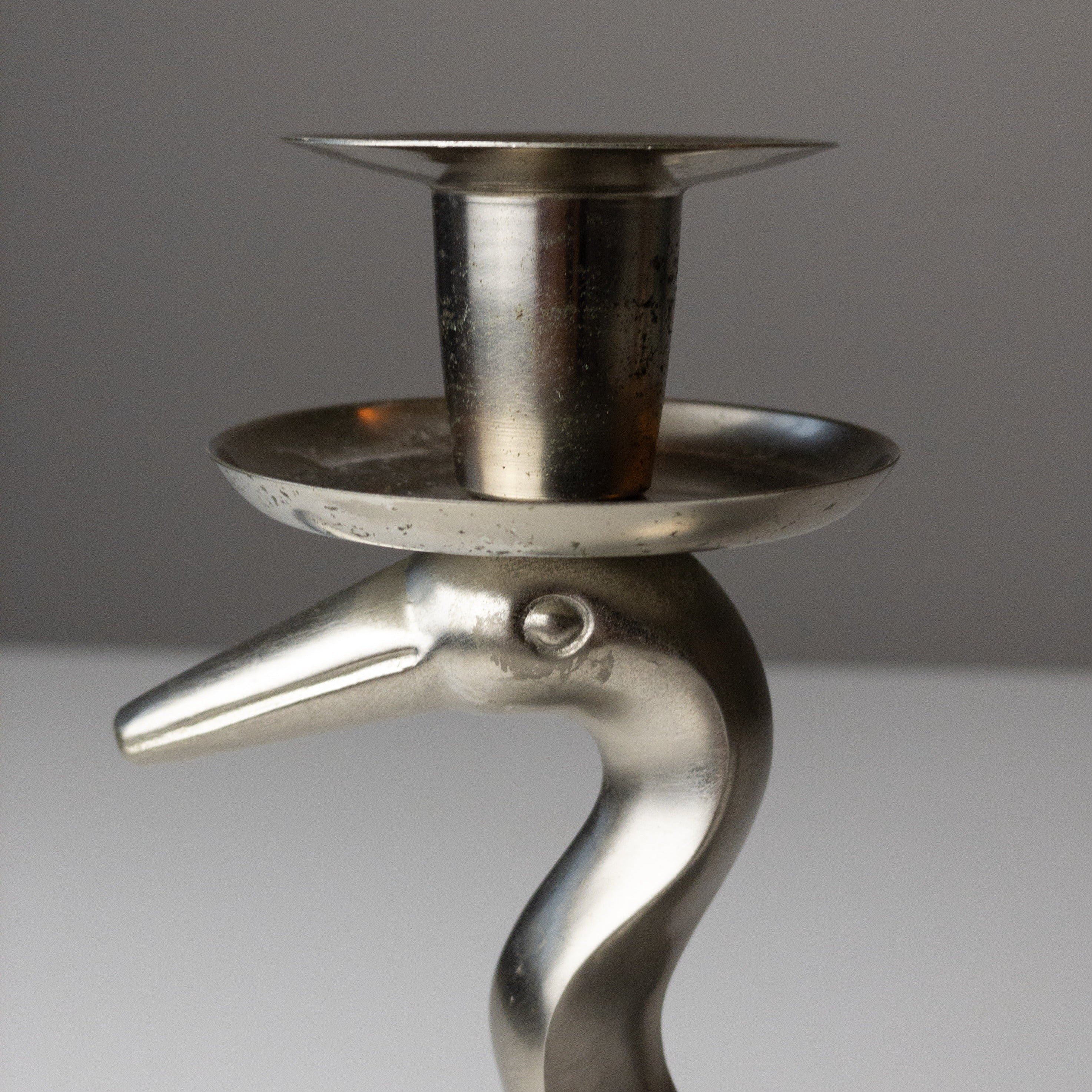 Rare tin candle holder