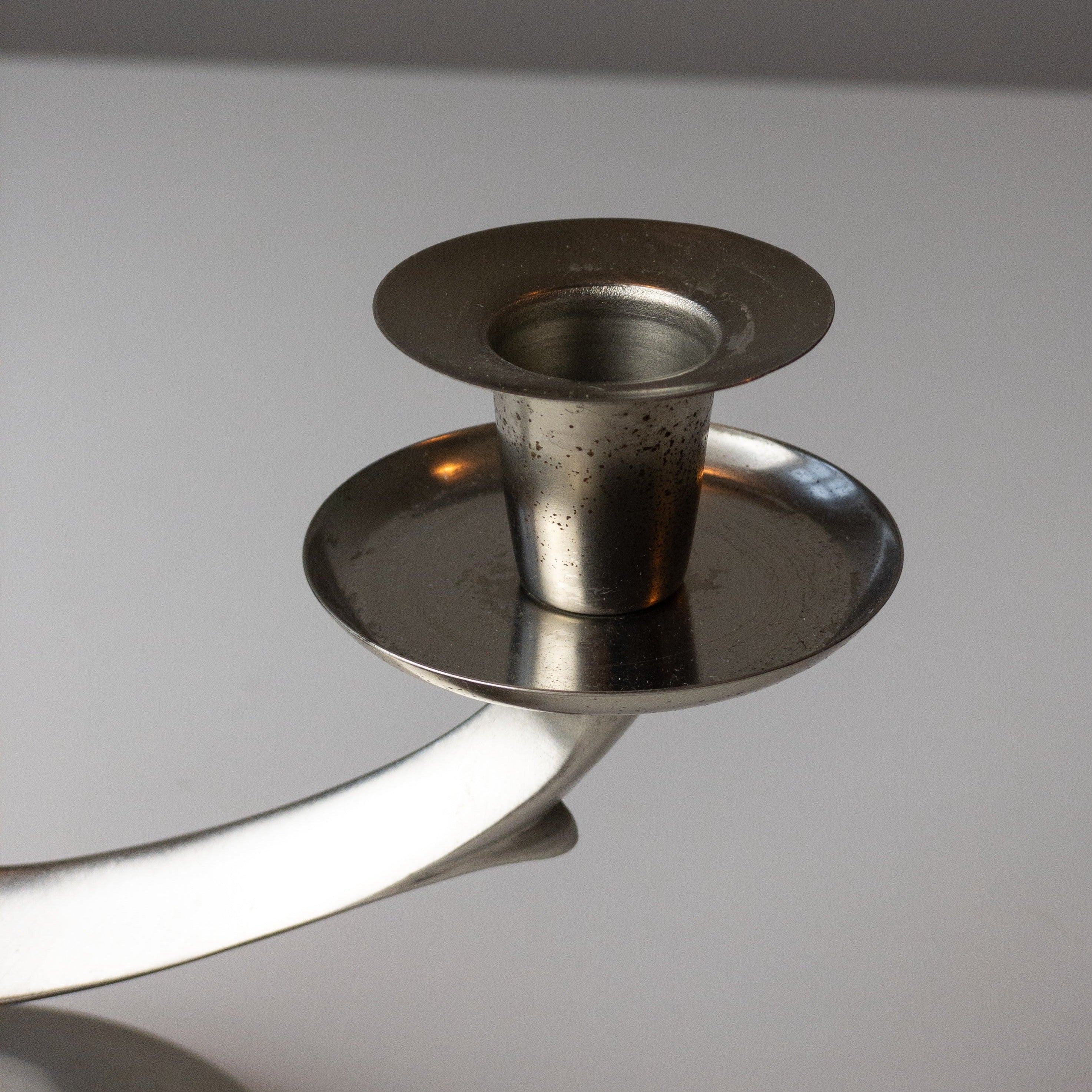 Rare tin candle holder