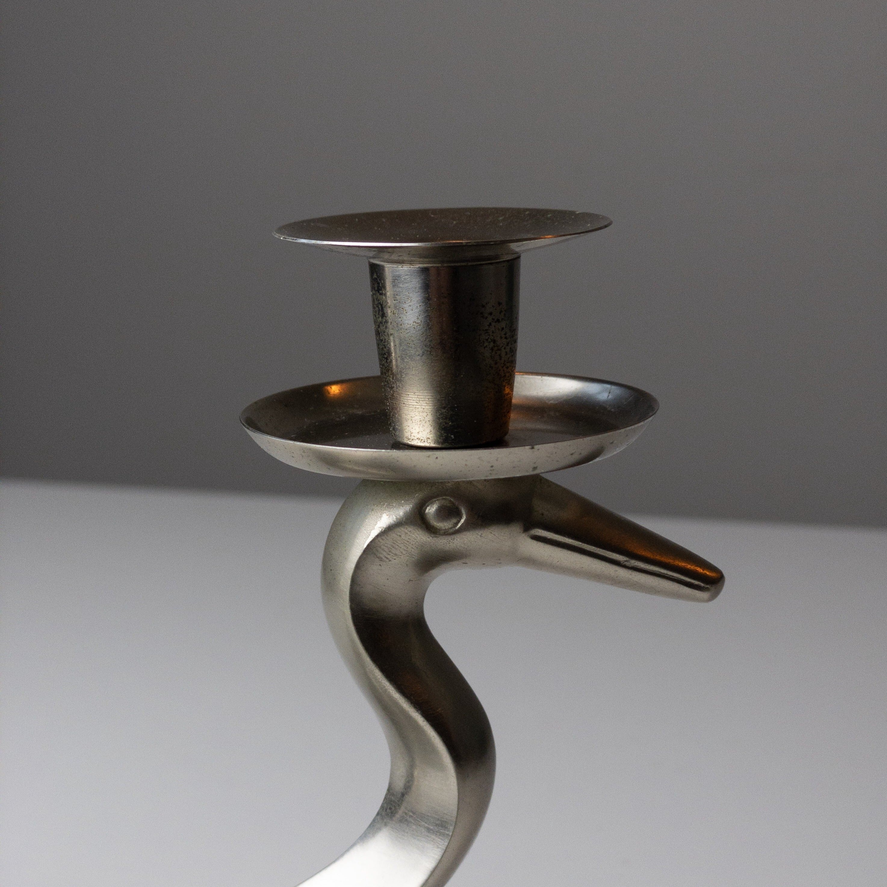Rare tin candle holder
