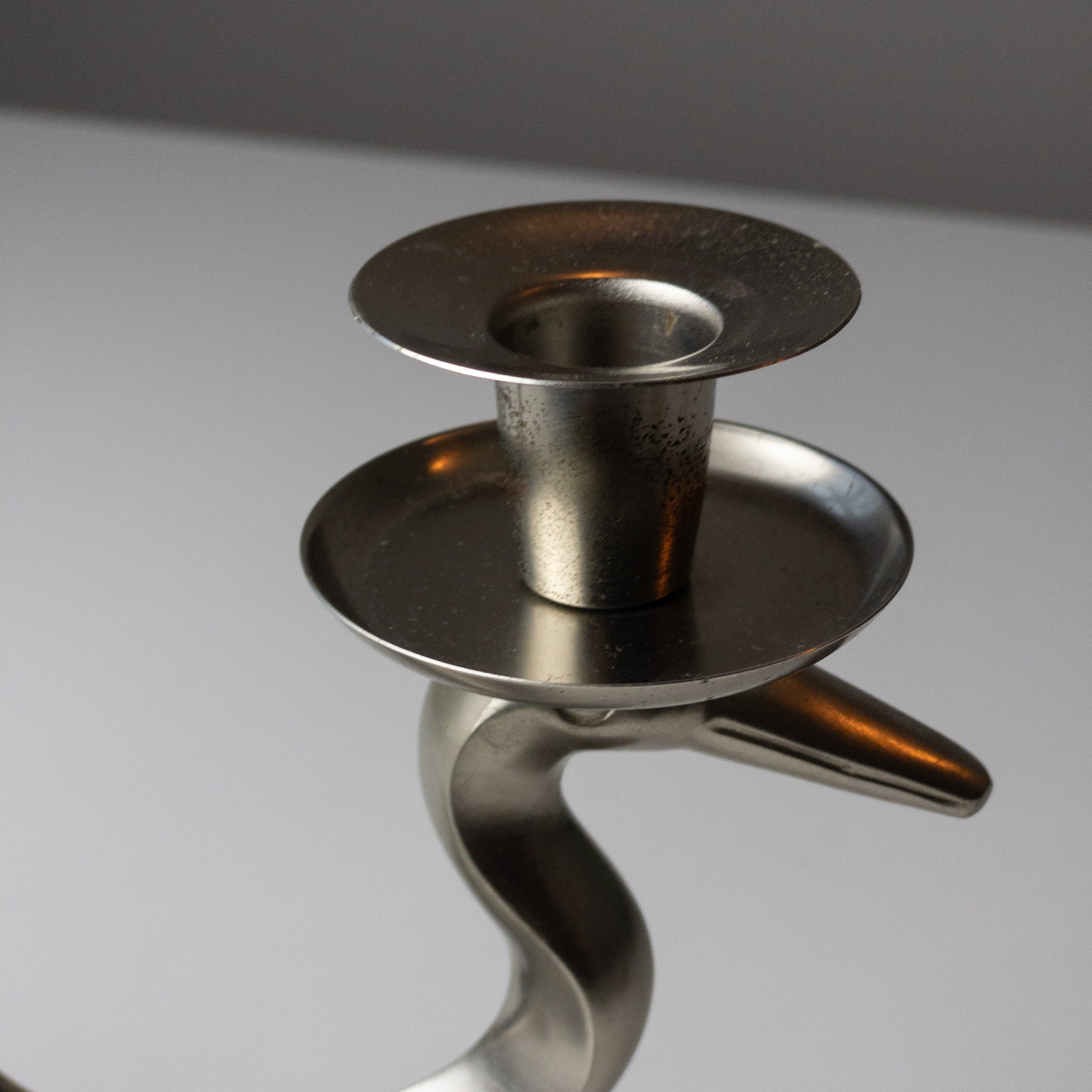 Rare tin candle holder