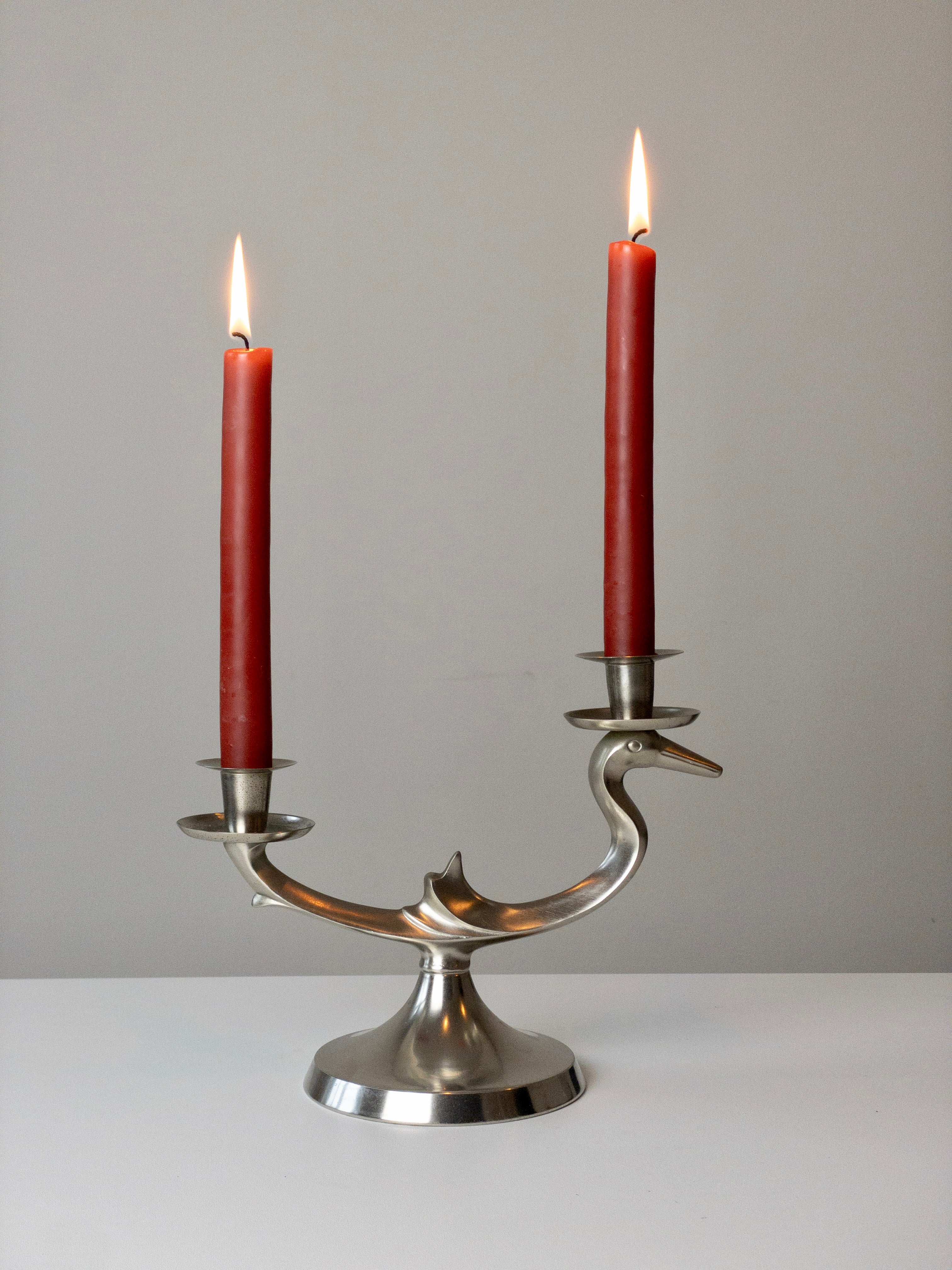 Rare tin candle holder