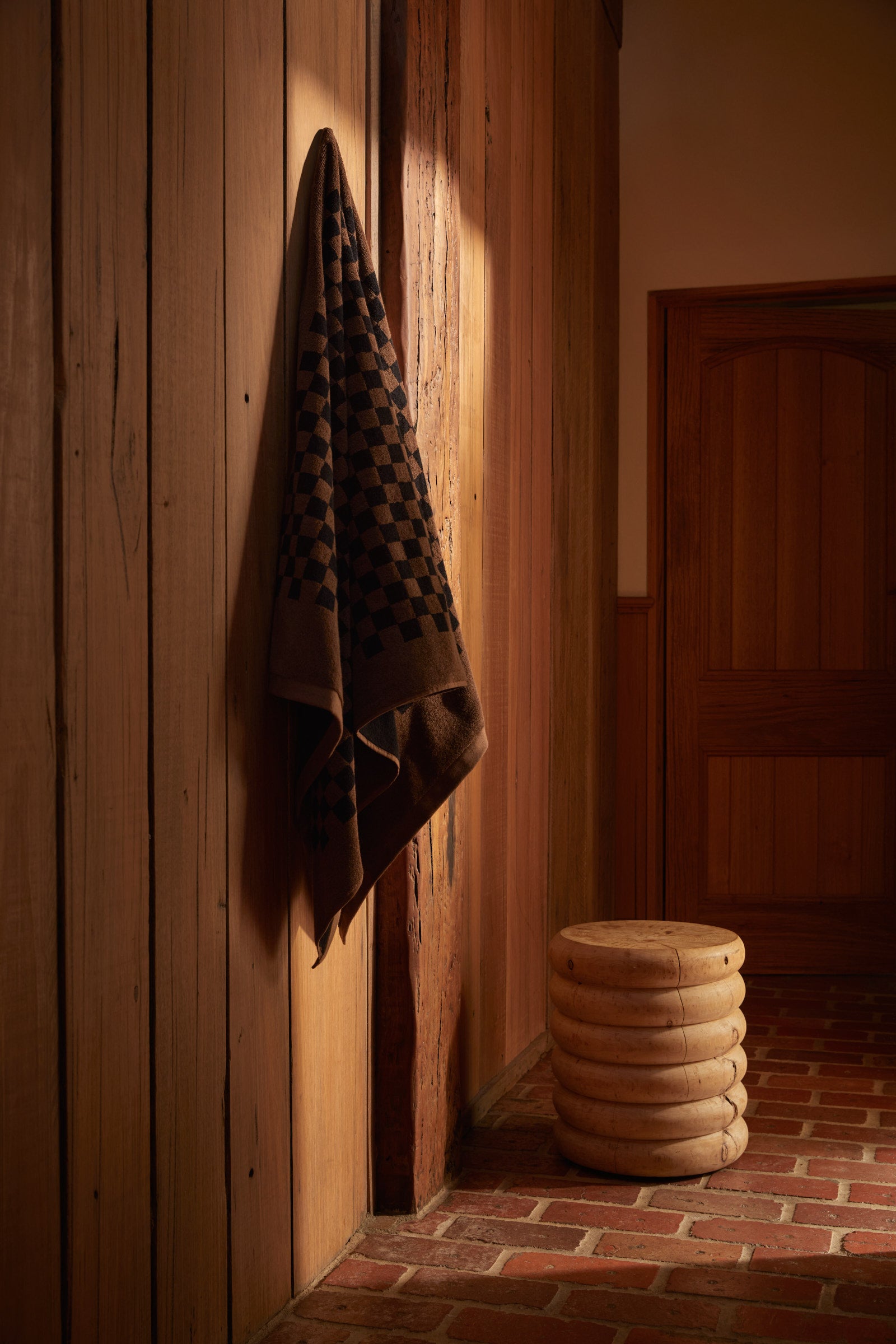 Pool Towel Roman - Tabac/Noir