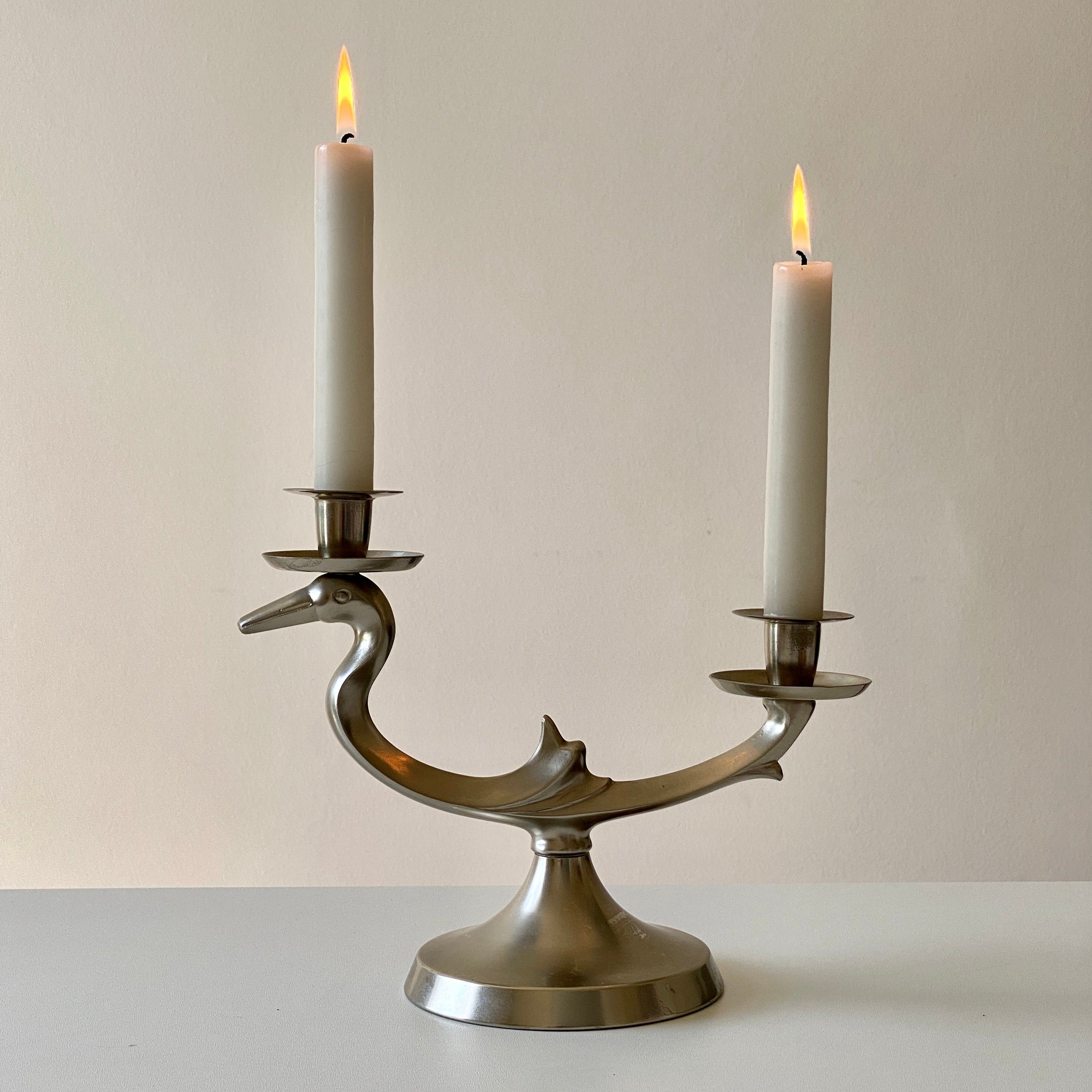 Seltener Kerzenhalter aus Zinn