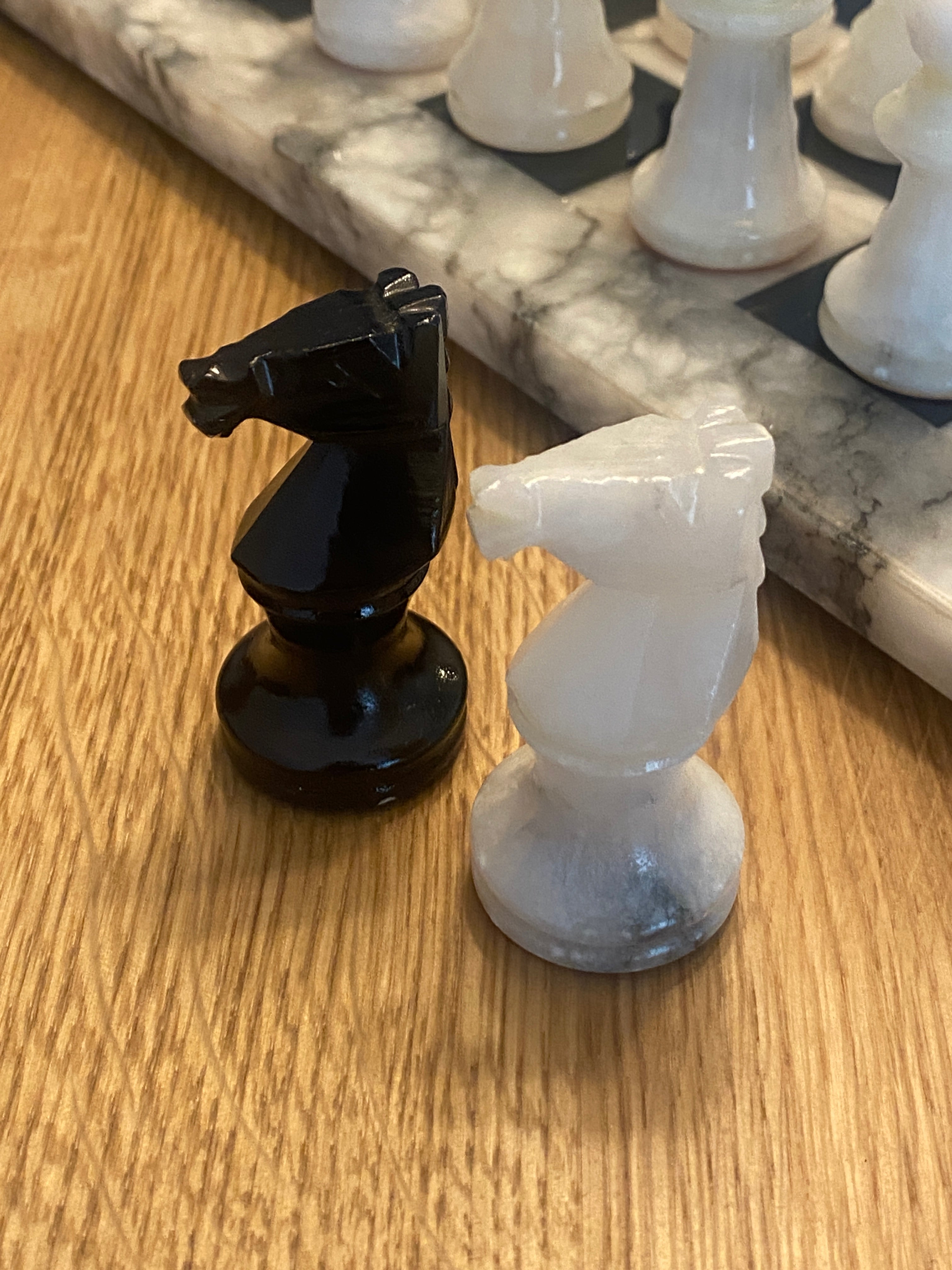 Vintage marble chess board