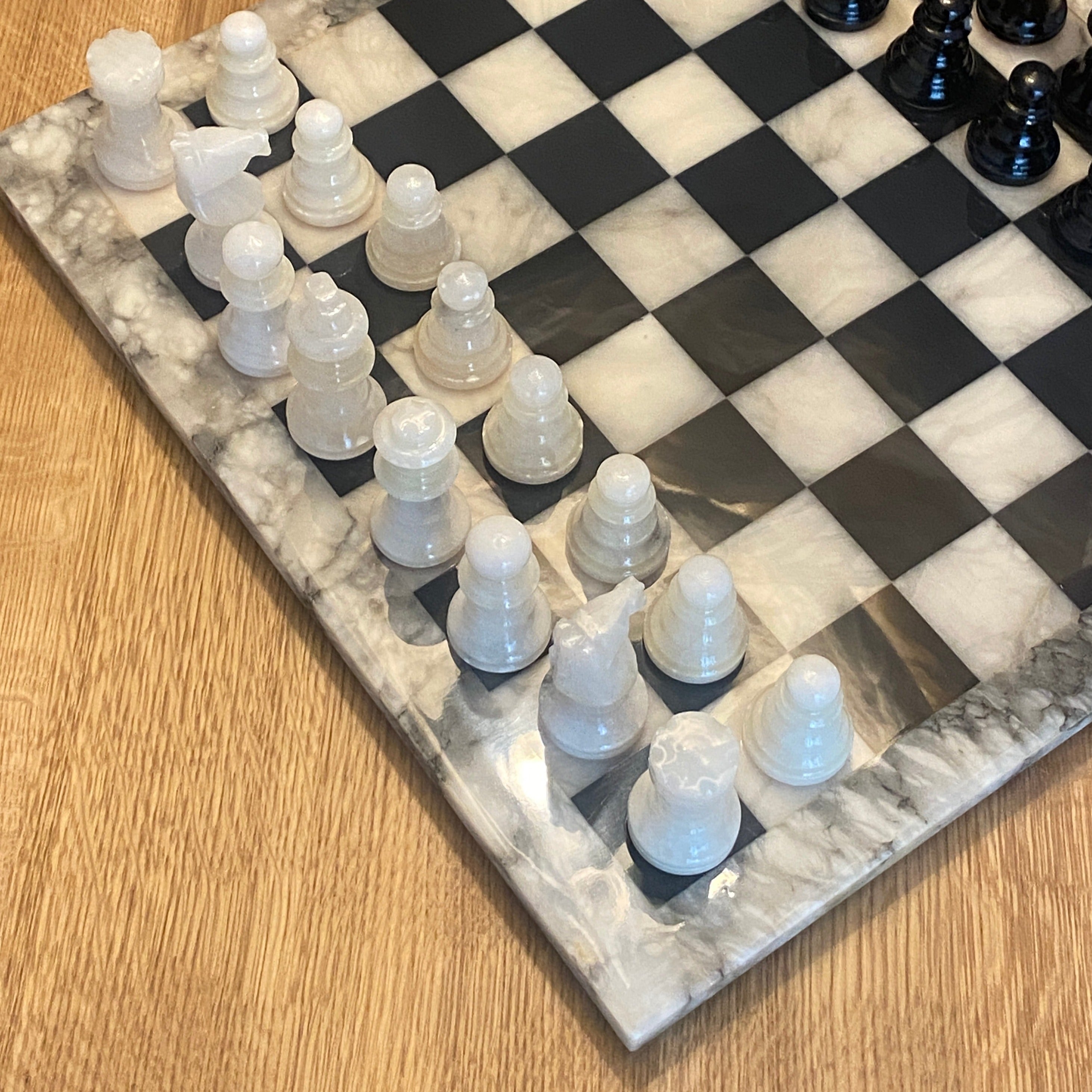 Vintage marble chess board