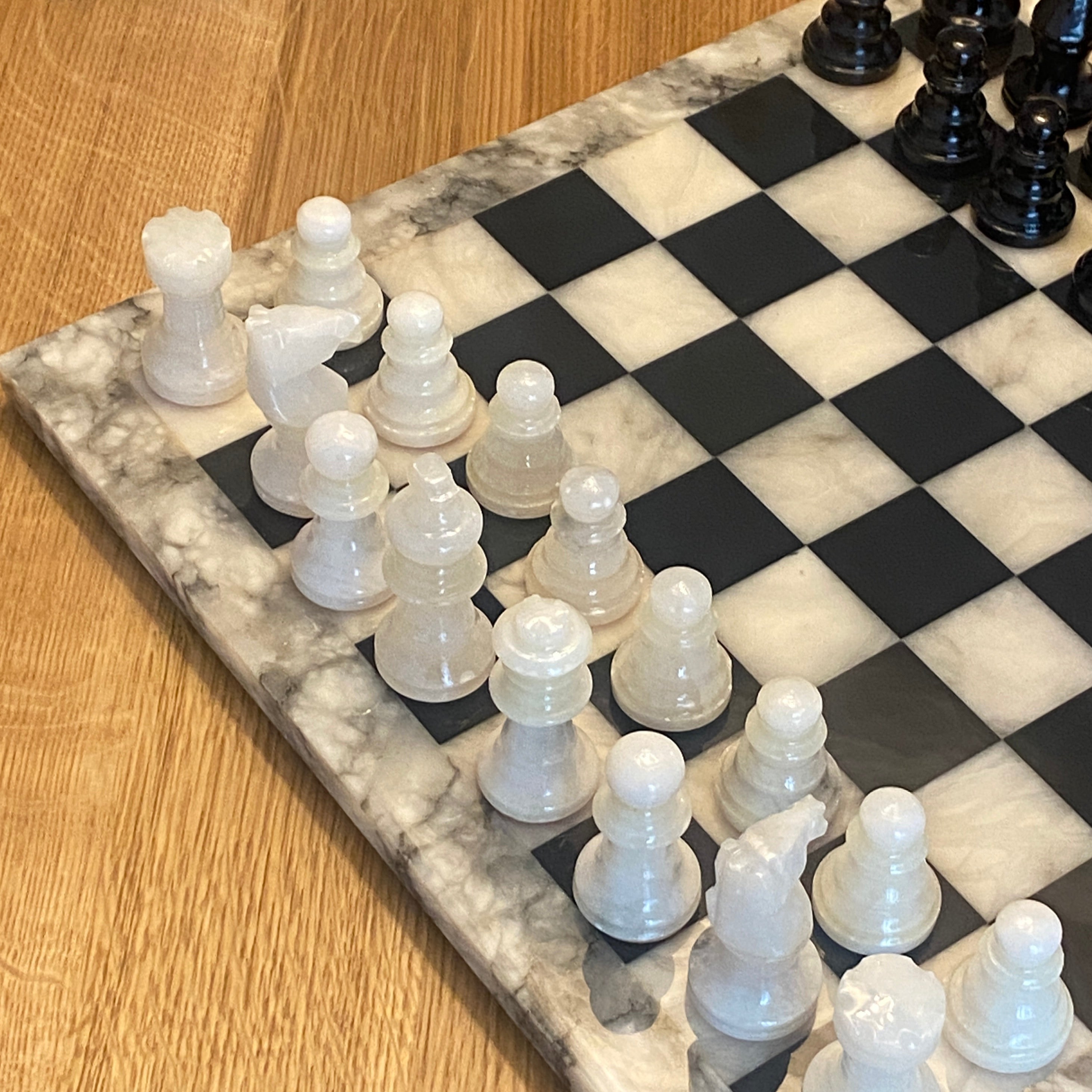 Vintage marble chess board