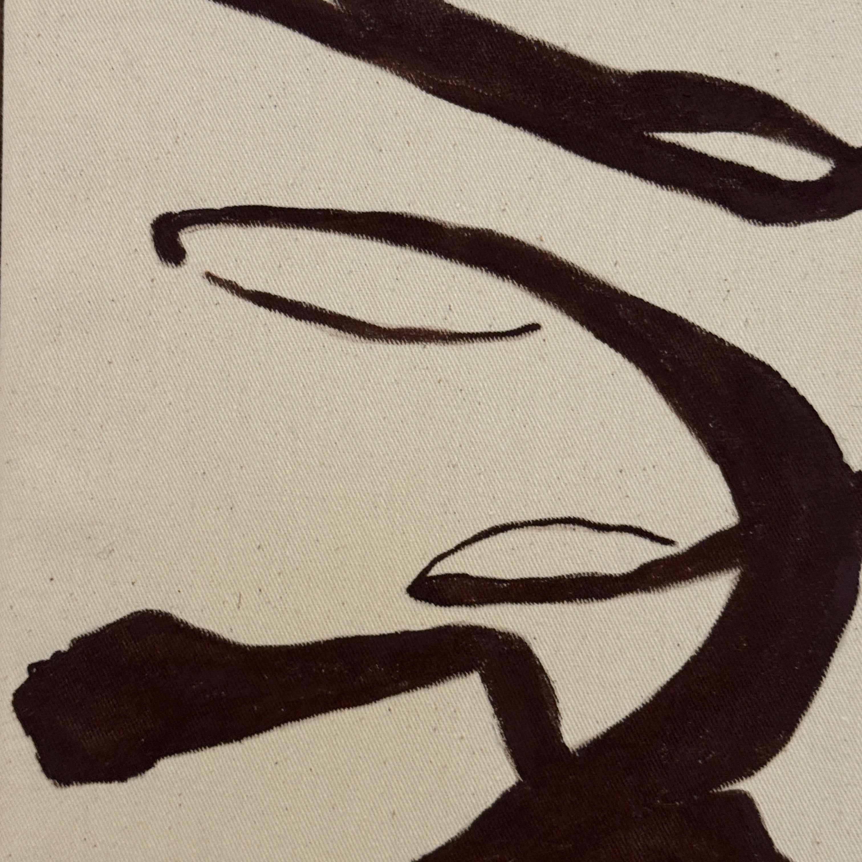 „I drew a map, then I erased it“ (2025) - Acryl auf Baumwolle