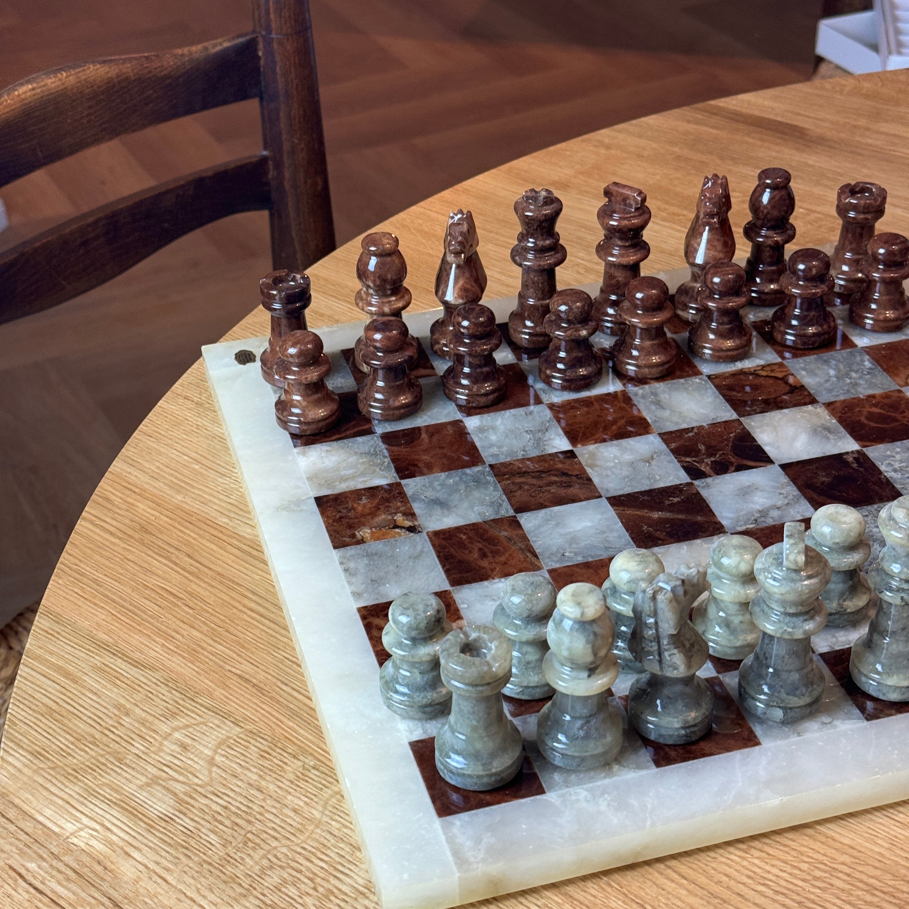 Vintage marble chess board