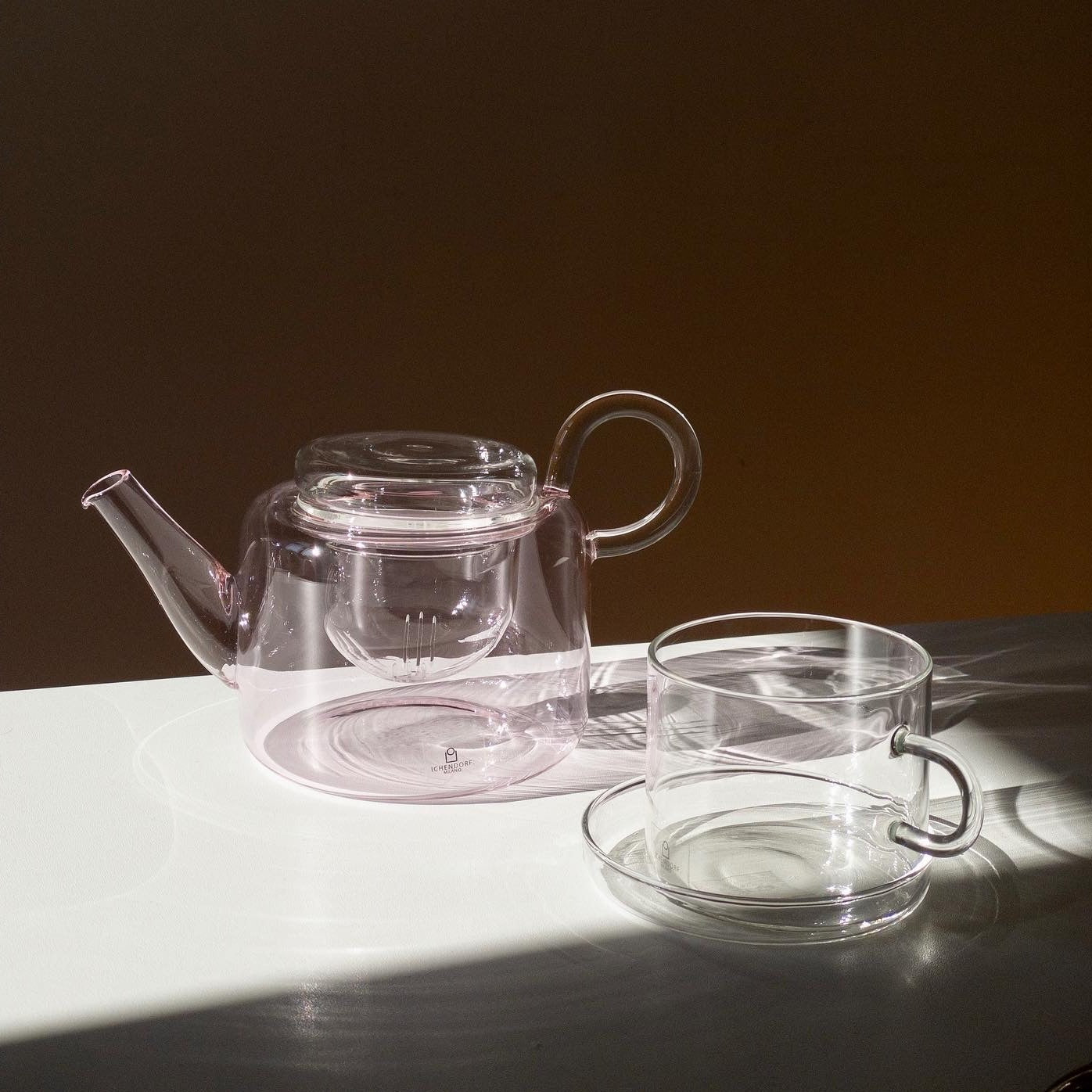 PIUMA teapot with filter - Low - Pink