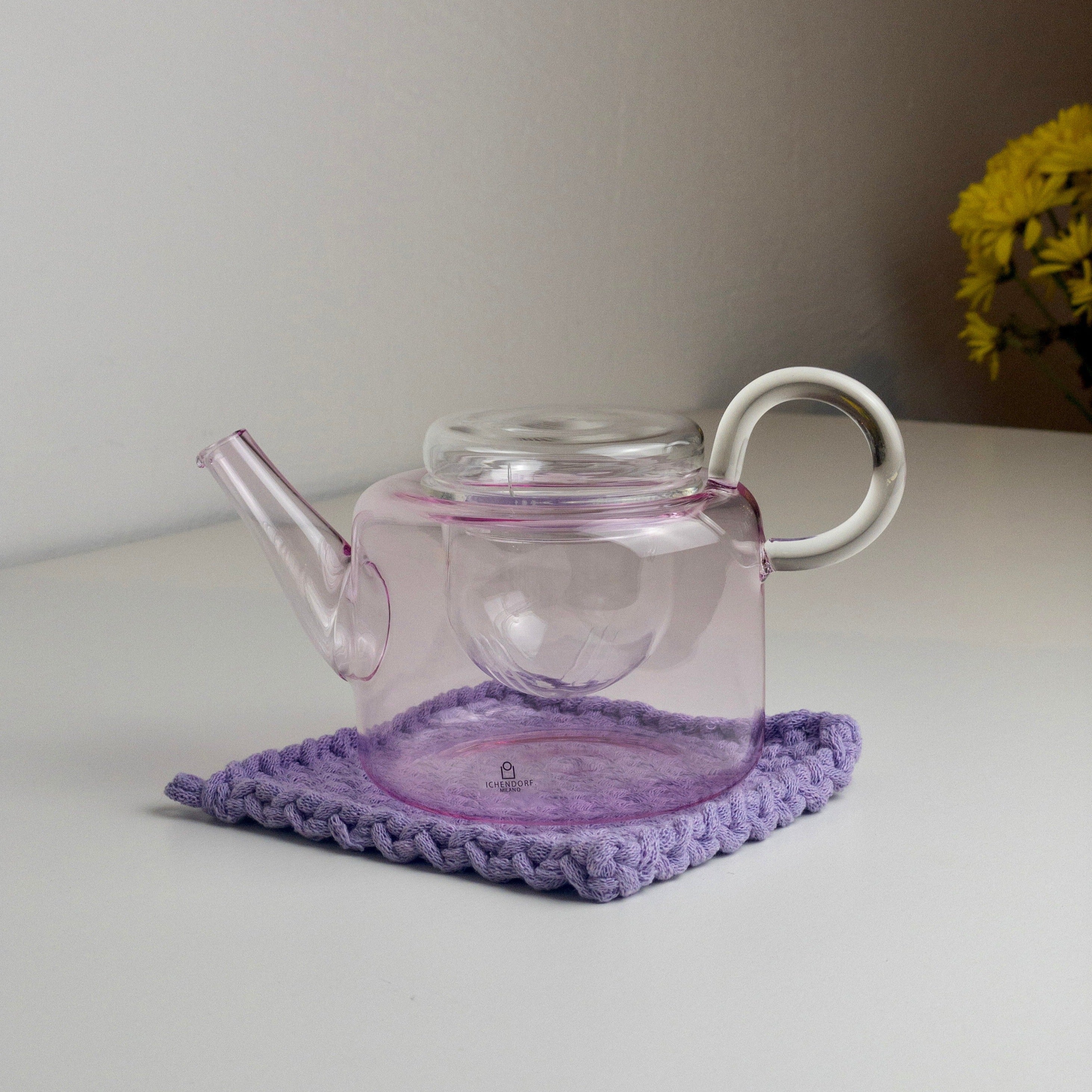 PIUMA teapot with filter - Low - Pink