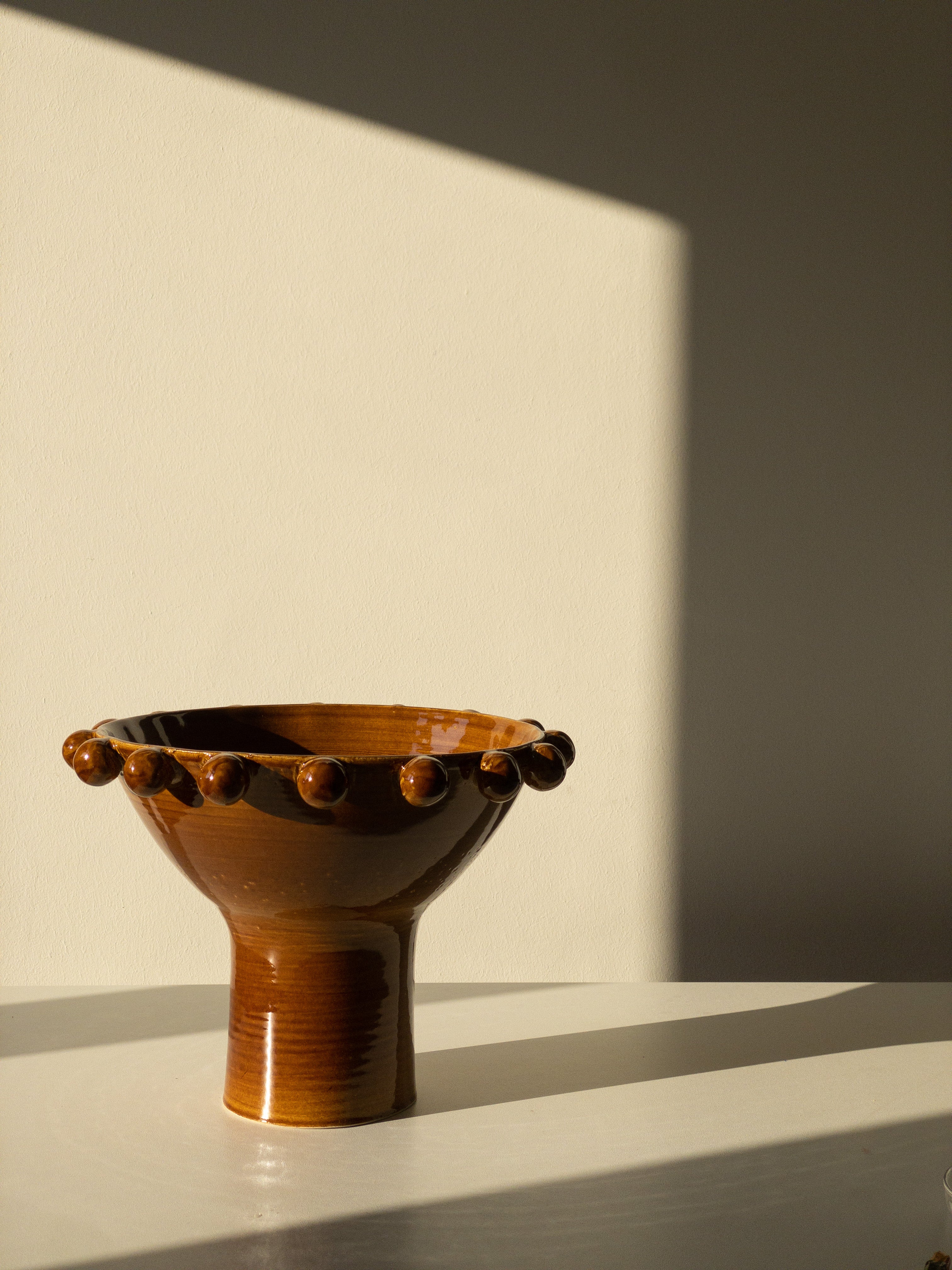 Pearl Centerpiece Bowl - Amber