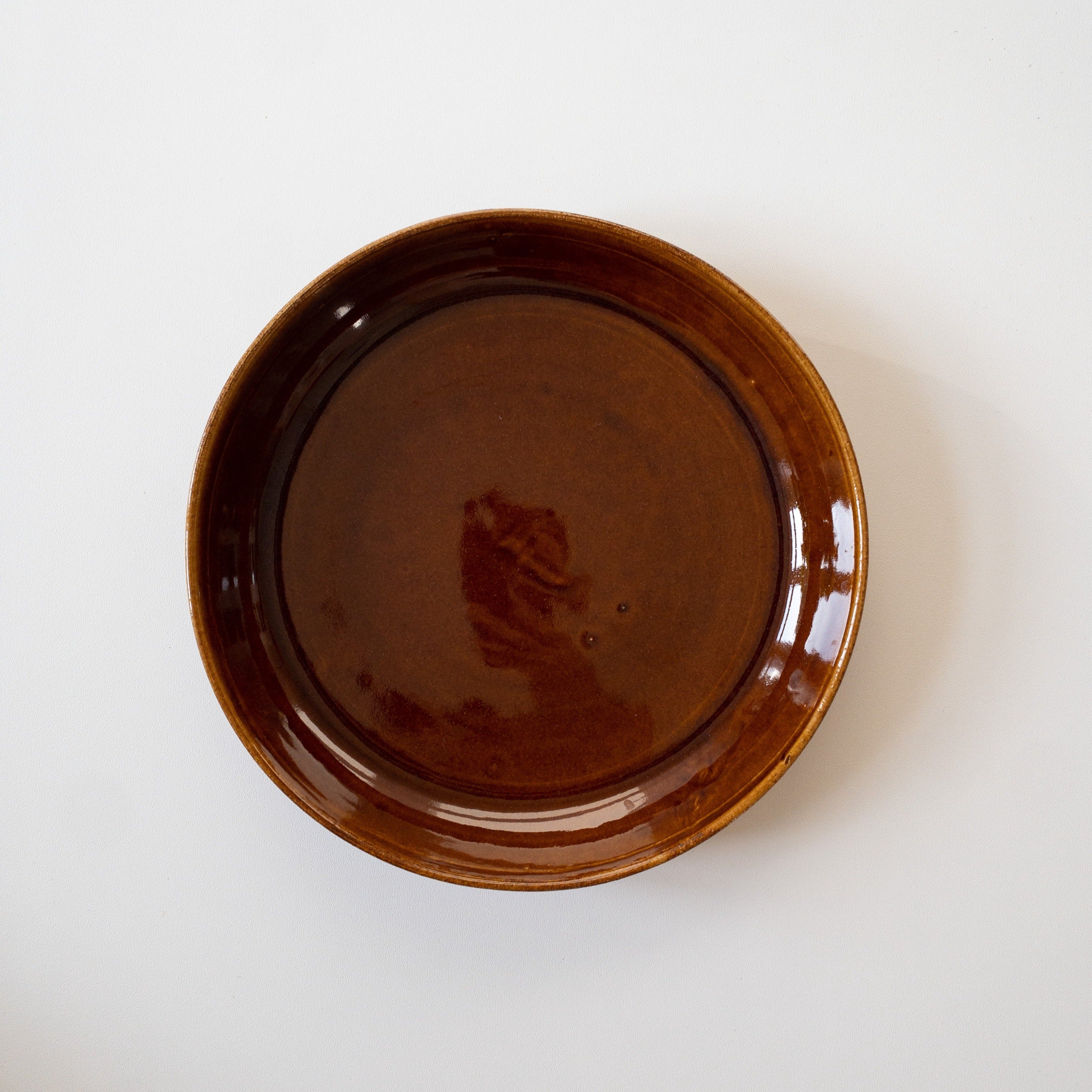 Deep Ceramic Plate - Amber