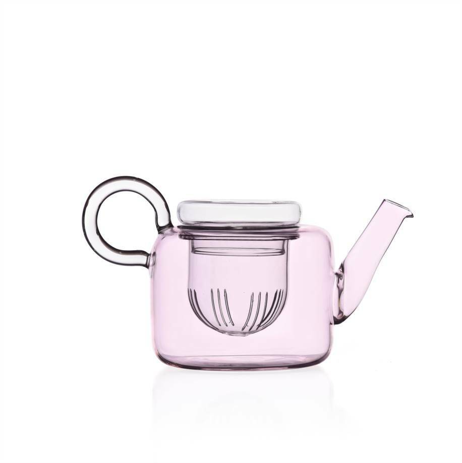 PIUMA teapot with filter - Low - Pink