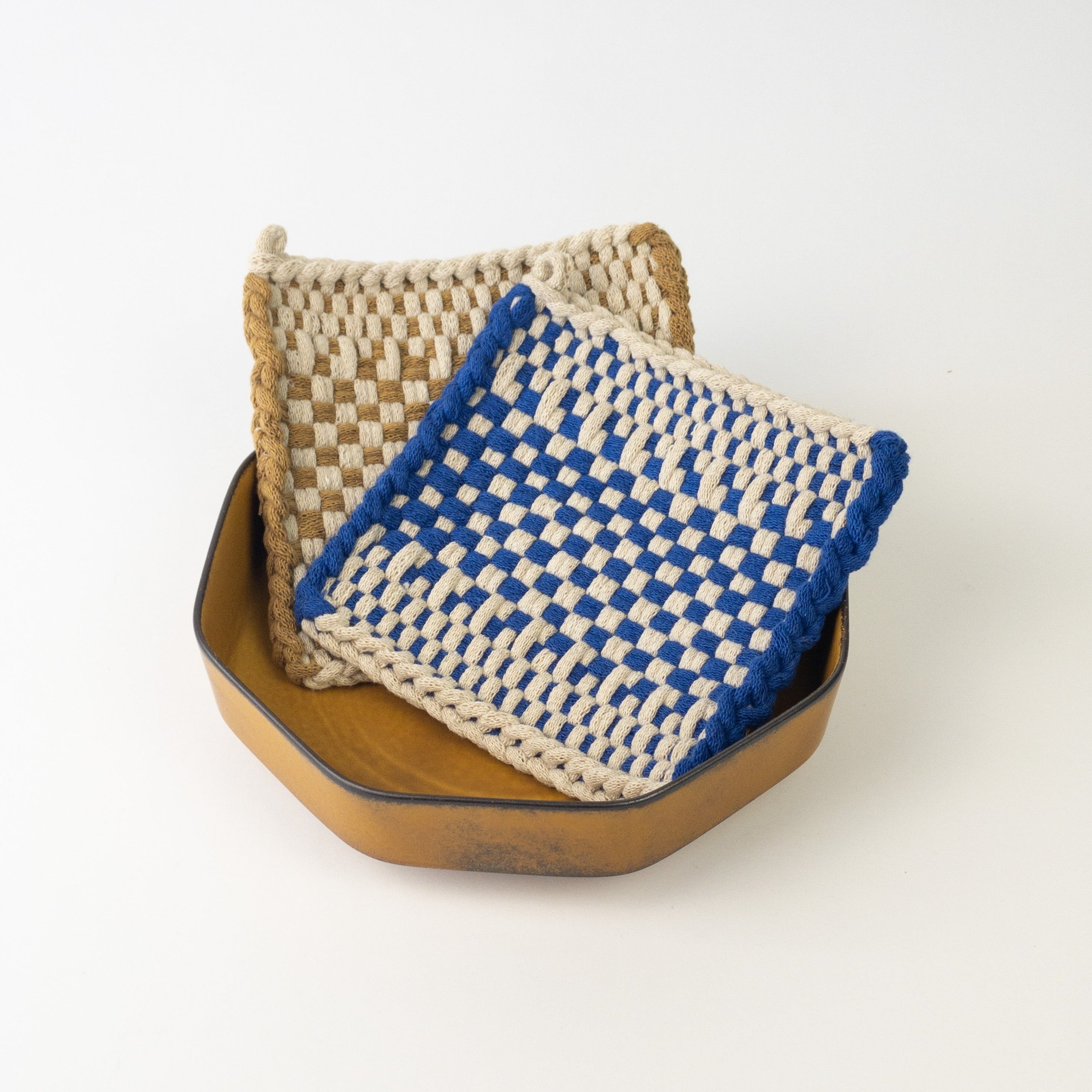 Pot Holder - Beige/Ocher - One-of-a-kind Collection