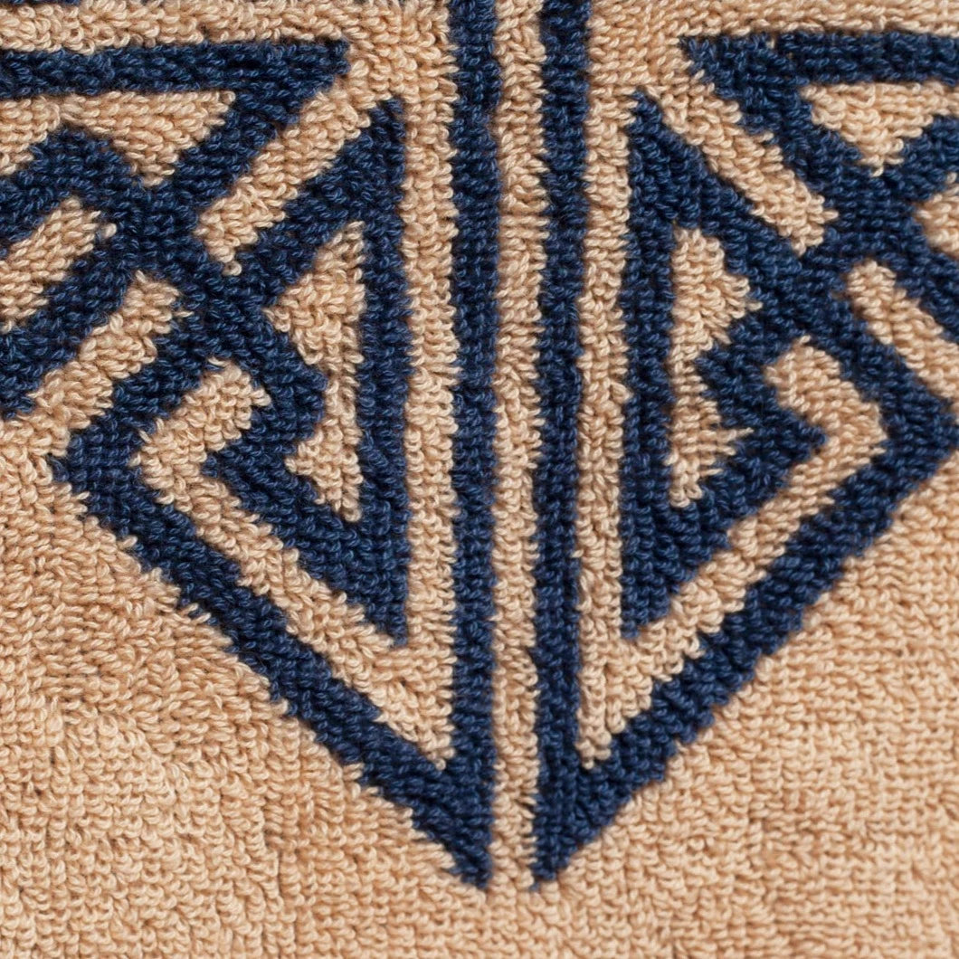 Agnes Hand Towel - Blue/Oat
