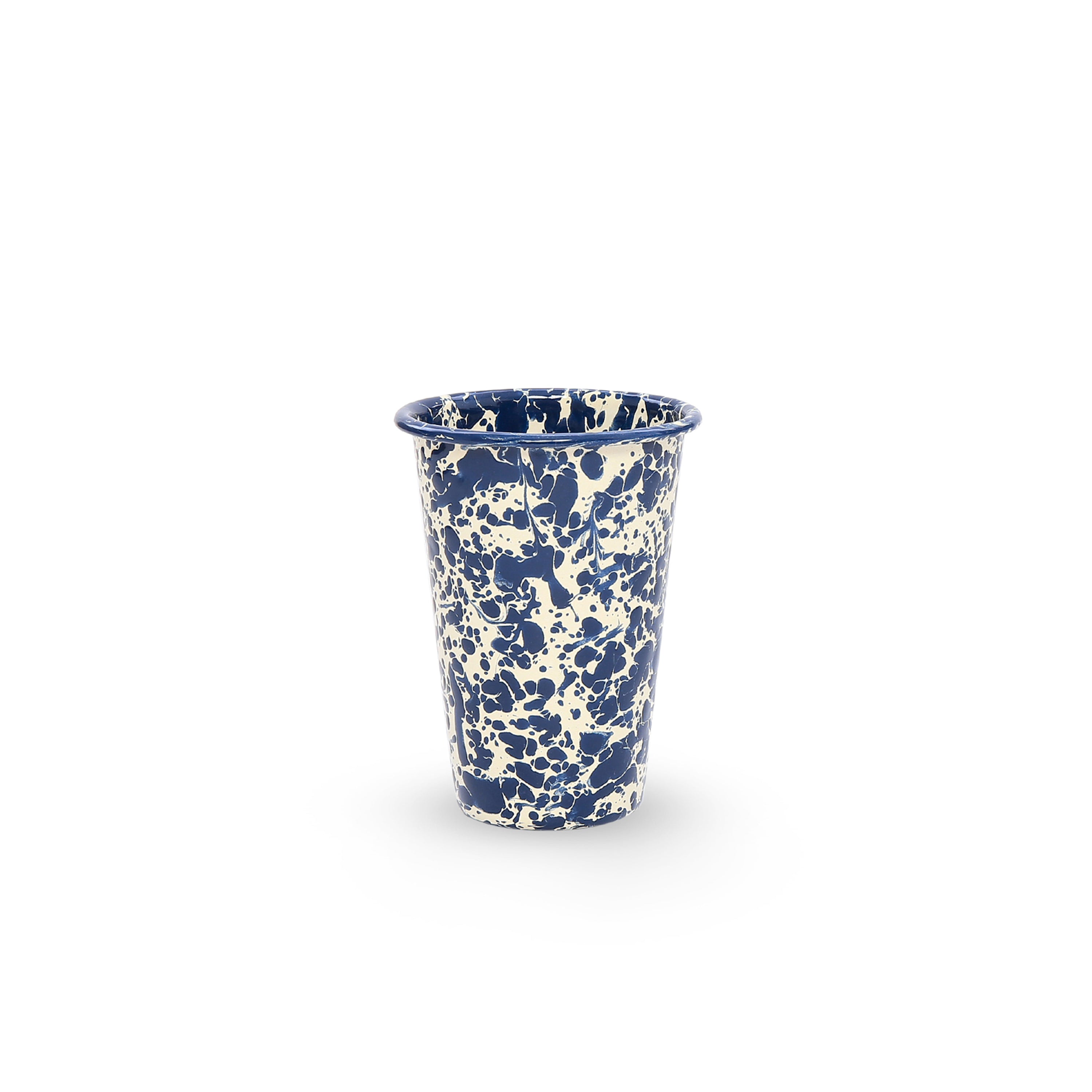 Enamel Tumbler - Marble Navy/Cream