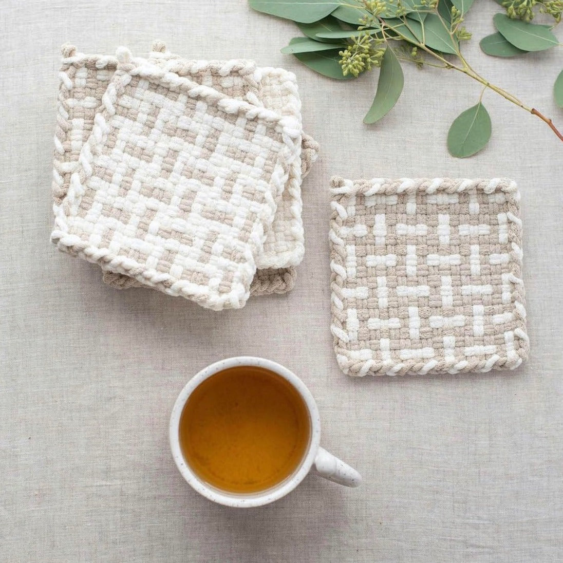 Potholders - Beige/White - Seedling Collection