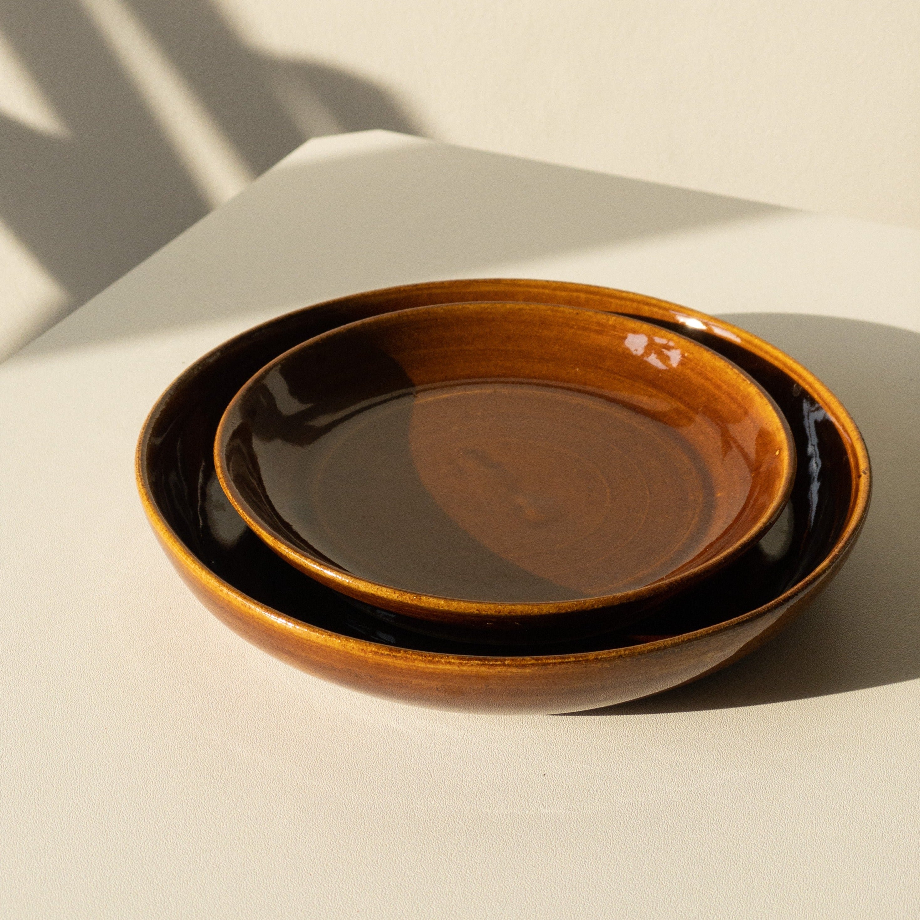 Small Ceramic Plate - Volcano