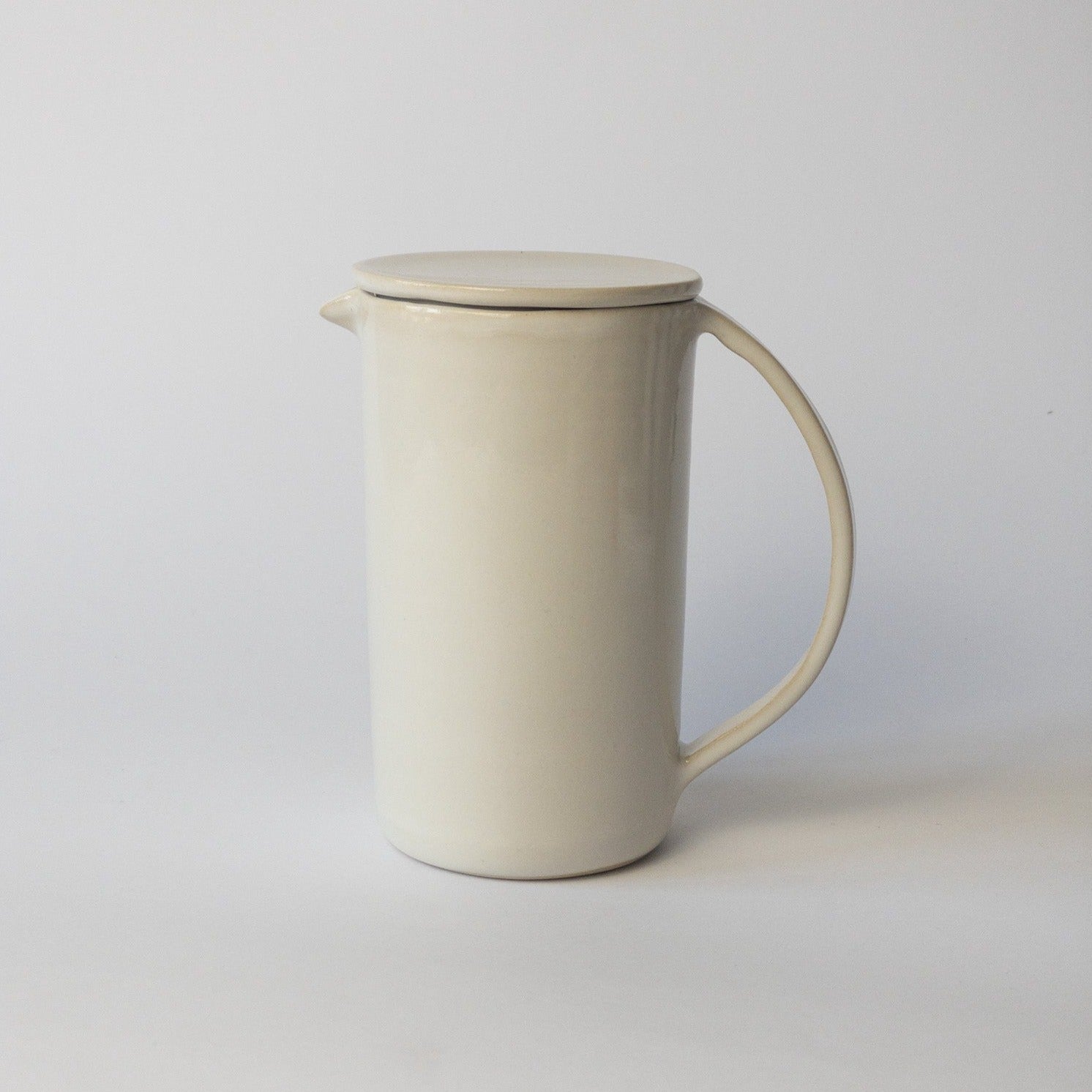 Handmade teapot with strainer