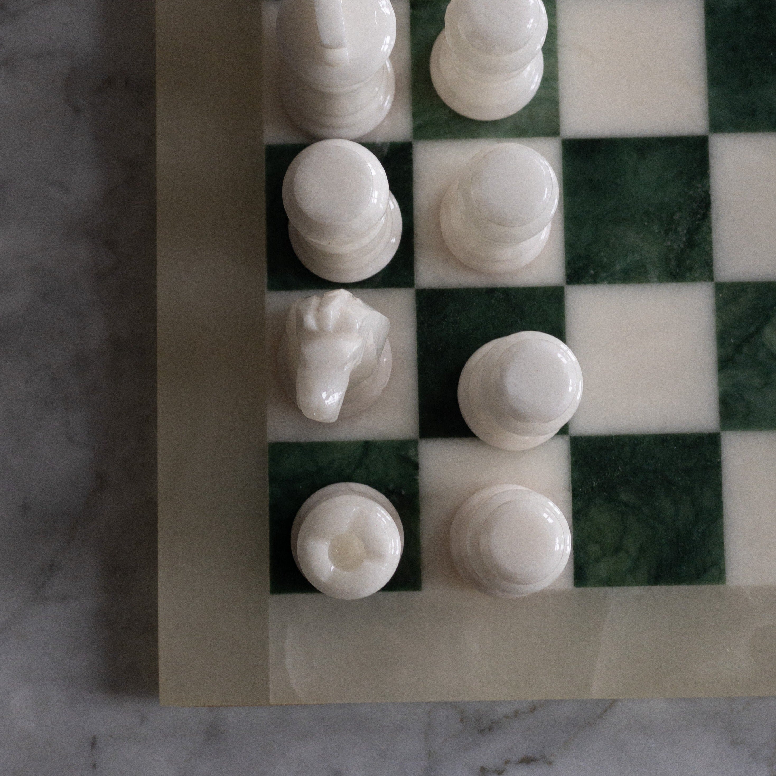Vintage marble chess board
