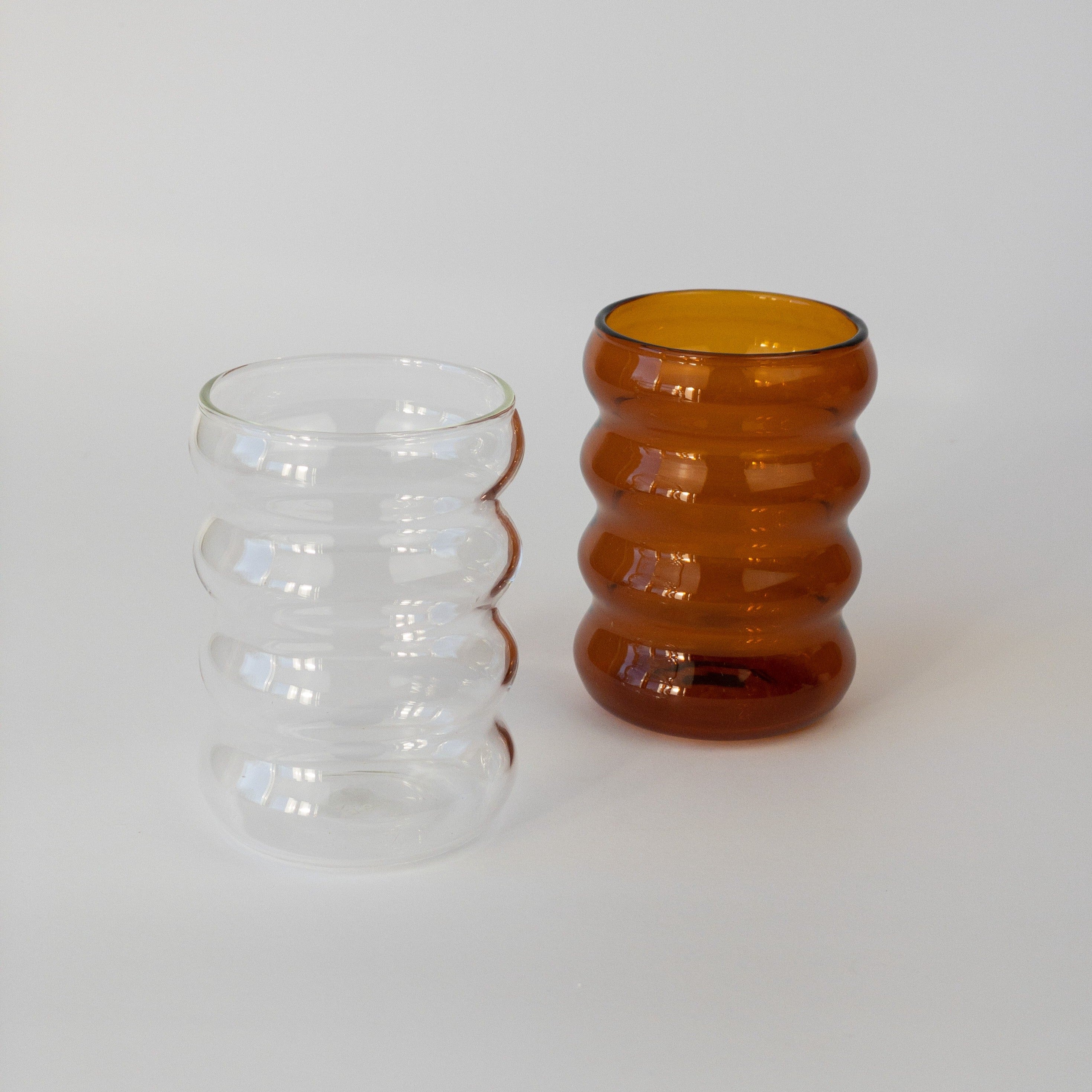 Ripple Glas - Amber - Klein