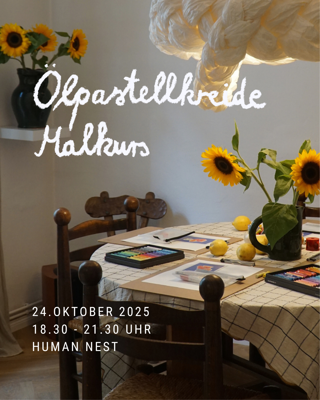 24.10.25 Ölpastellkreide Workshop bei HUMAN NEST