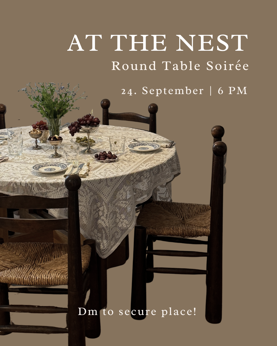 24.9.26 AT THE NEST - Round Table Soirée - Theme: TIME