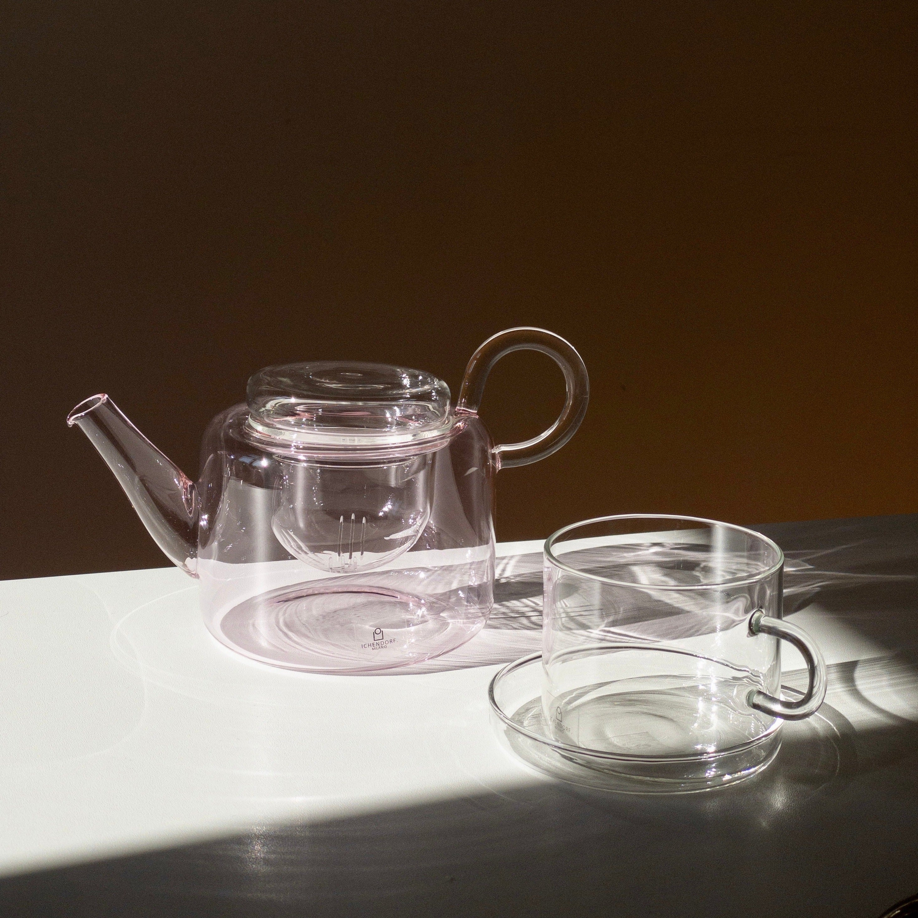 PIUMA teapot with filter - Low - Pink