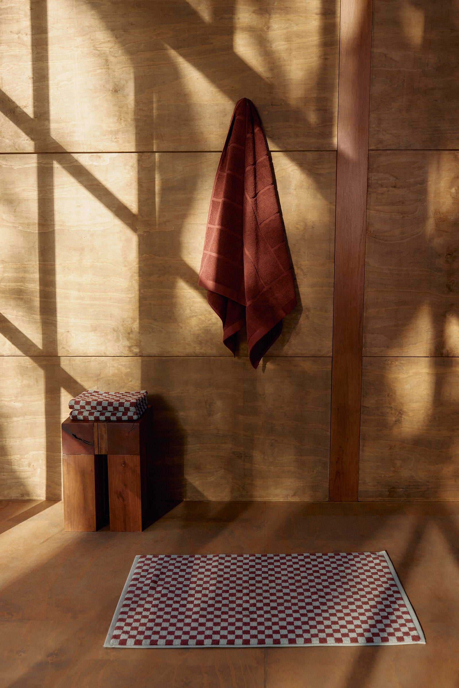 Bath mat Beppu - Cement & Rhus