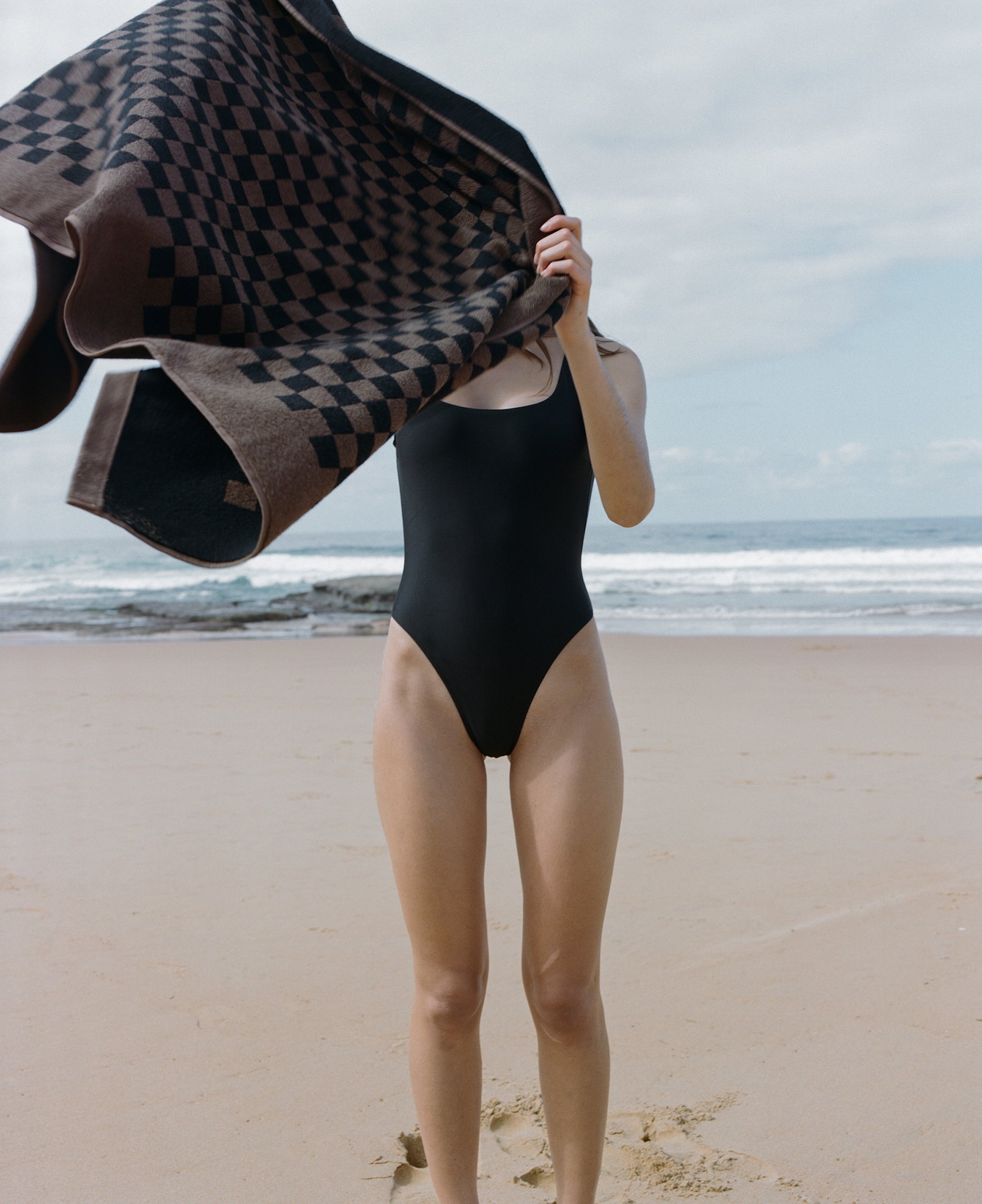 Pool Towel Roman -  Tabac/Noir