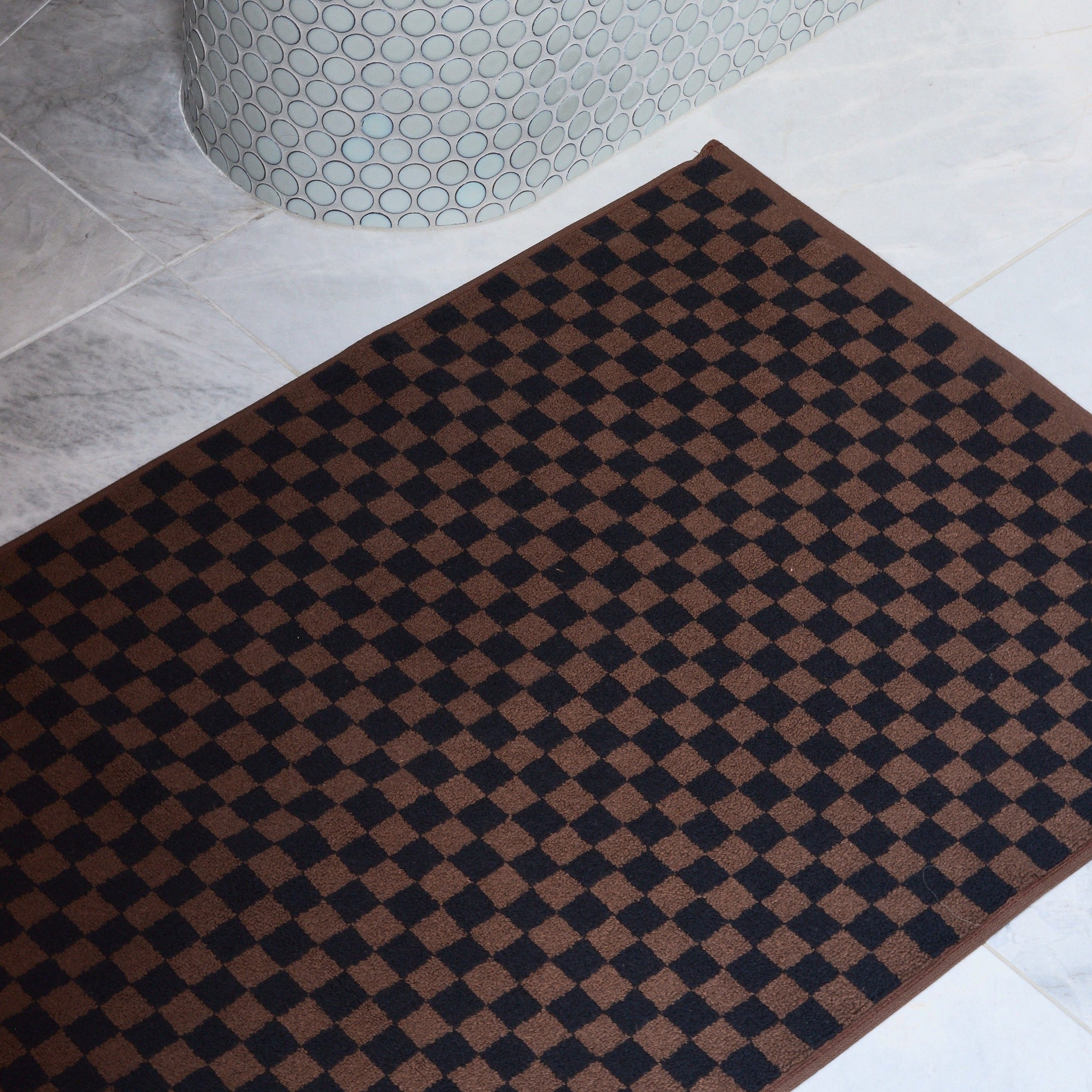 Bathmat Beppu -  Tabac/Noir