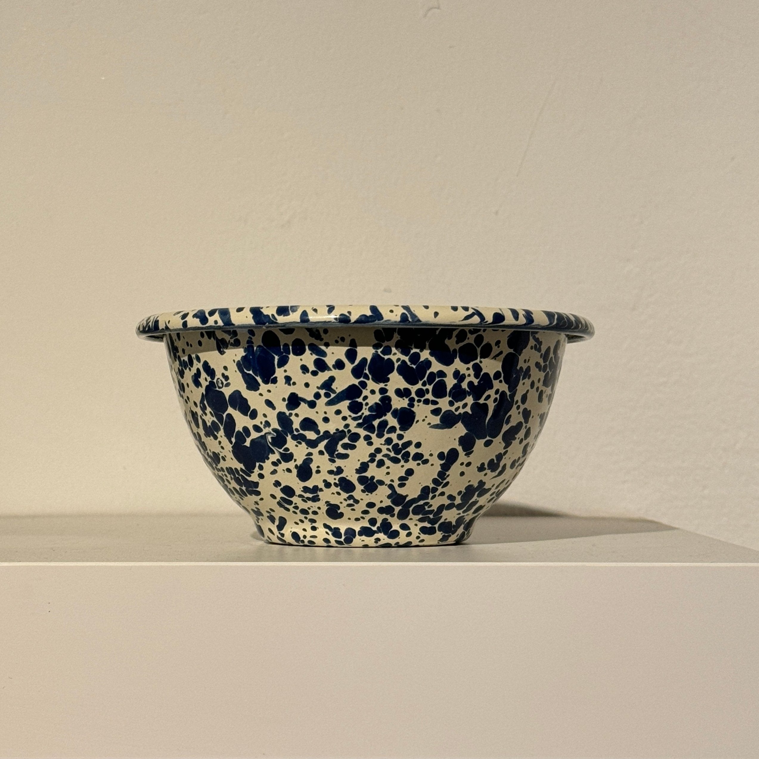 Enamel Serving Bowl - Marble Black/White