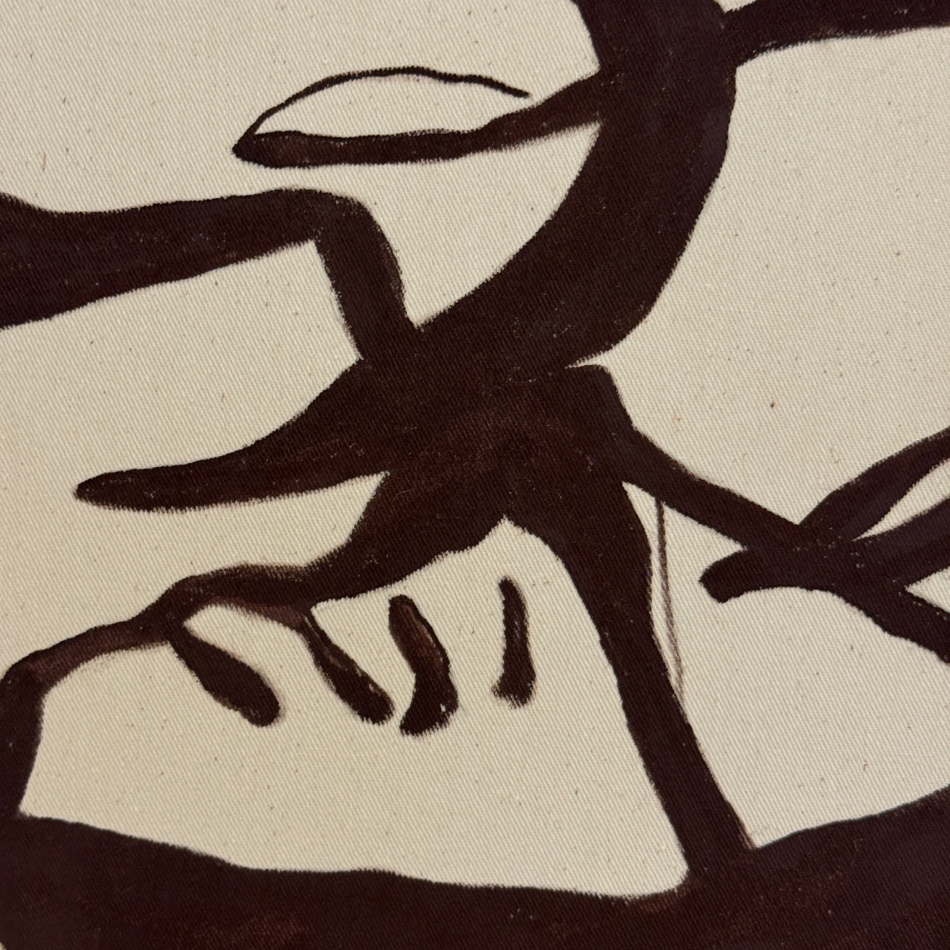 „I drew a map, then I erased it“ (2025) - Acryl auf Baumwolle