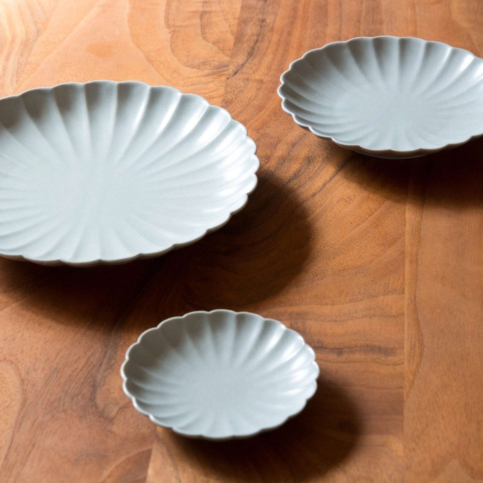 Japanese Plate Chrysanthemum - ASAGI Gray - Small (XS)