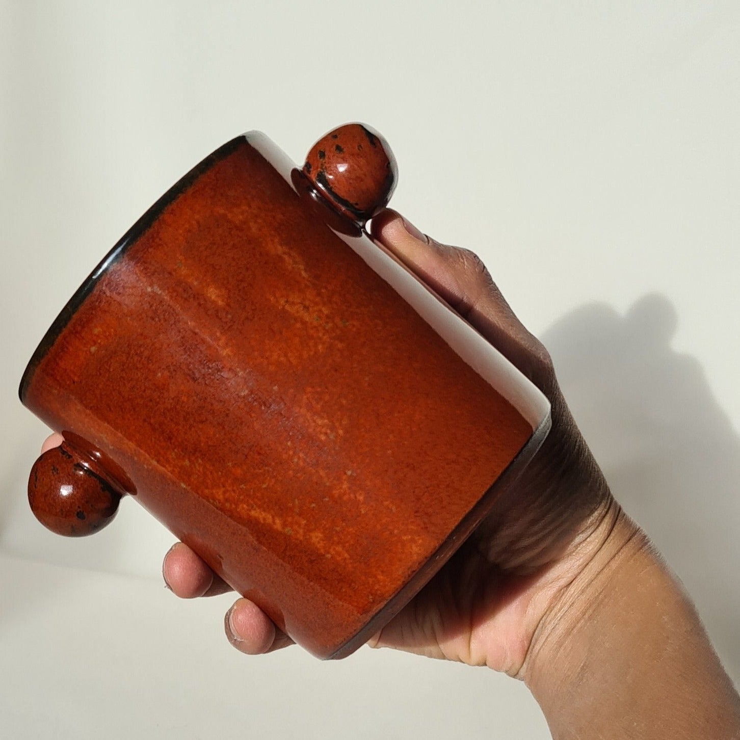 Eared Cup - Large Ceramic Mug - Volcano
