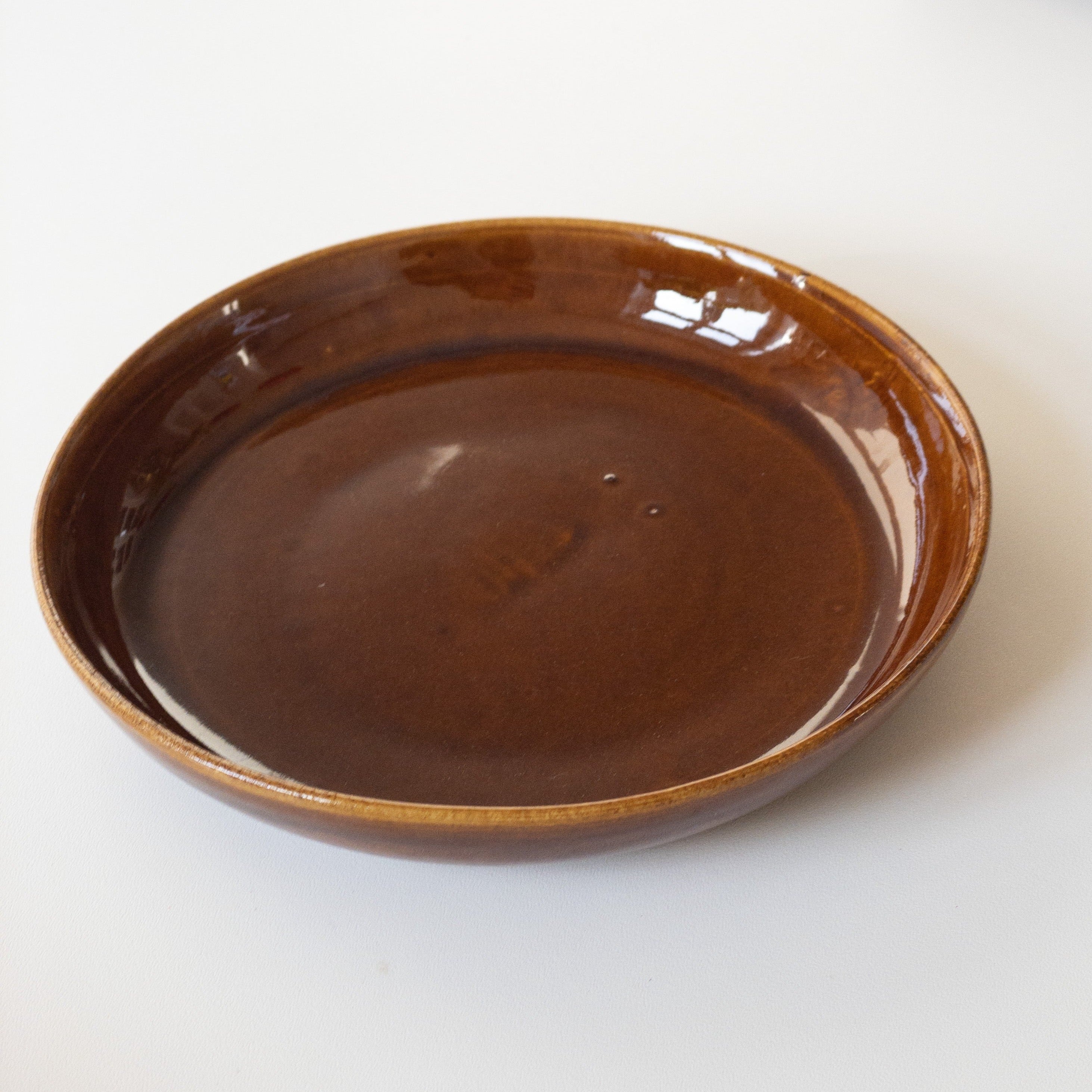Deep Ceramic Plate - Amber