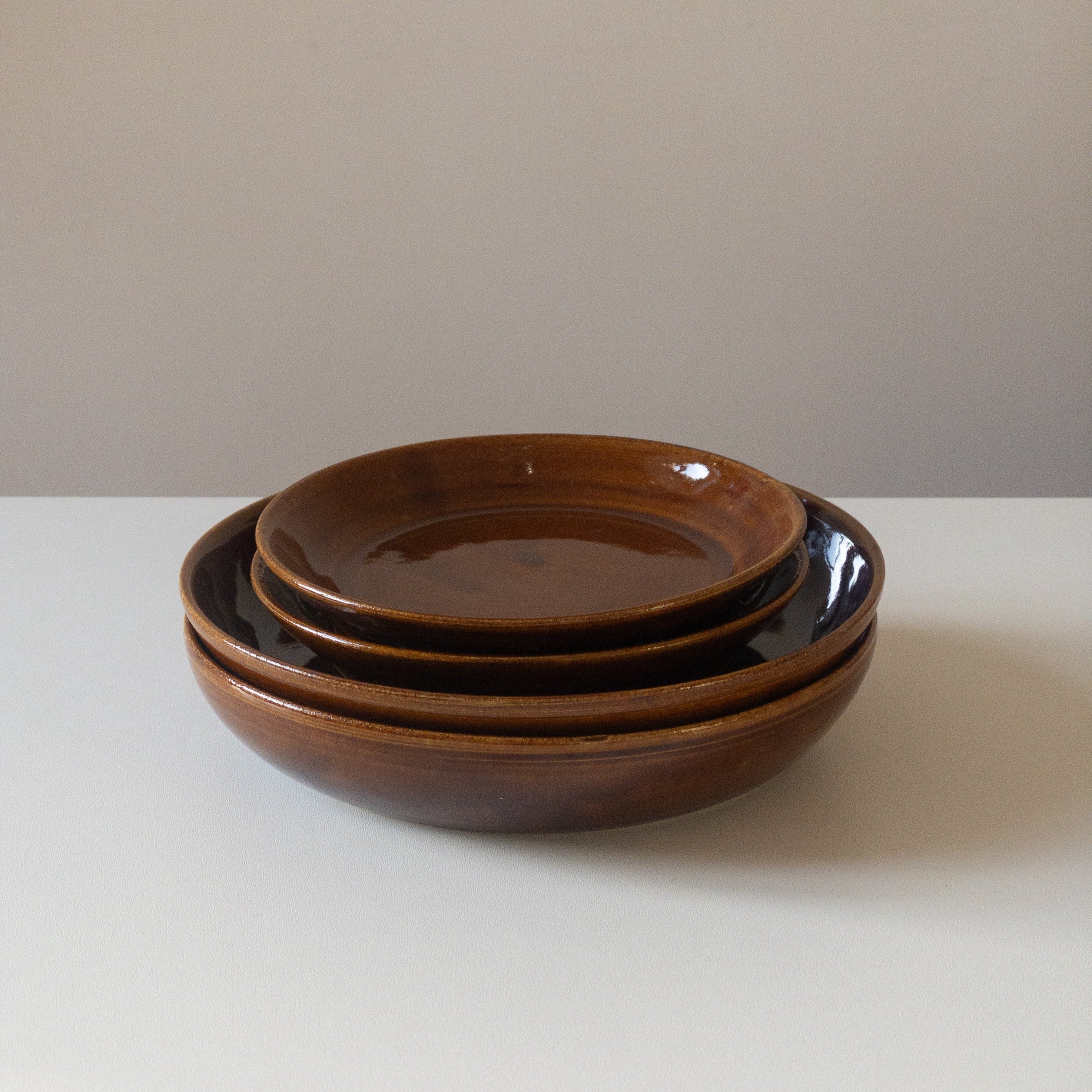 Deep Ceramic Plate - Amber