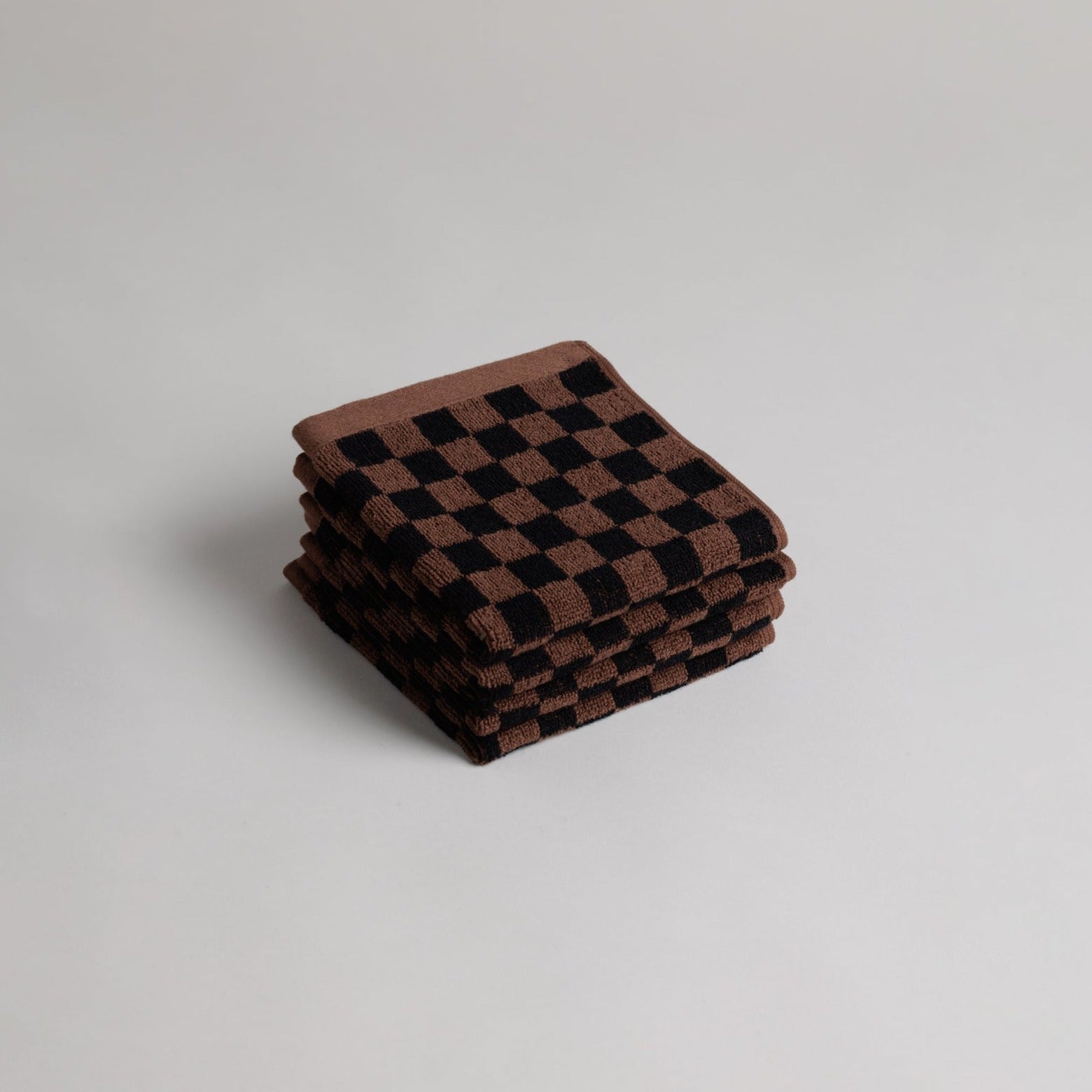 Gesichtshandtuch Quill - Tabac/Noir