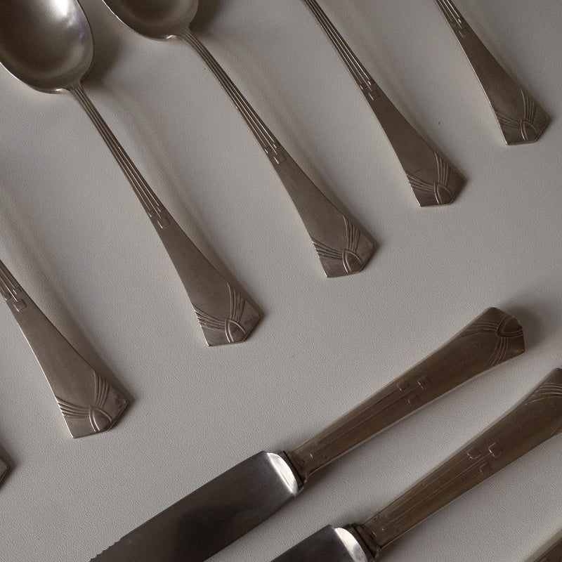 Vintage Gebrüder Köberlin Art Deco cutlery - 12 pieces