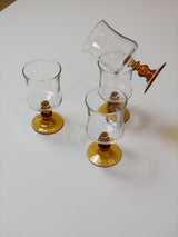 Vintage Weingläser - 4 Stück - Amber