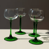 2x Vintage Luminarc wine glasses - straight stem