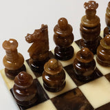 Vintage Schachbrett aus Alabaster