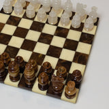 Vintage Schachbrett aus Alabaster