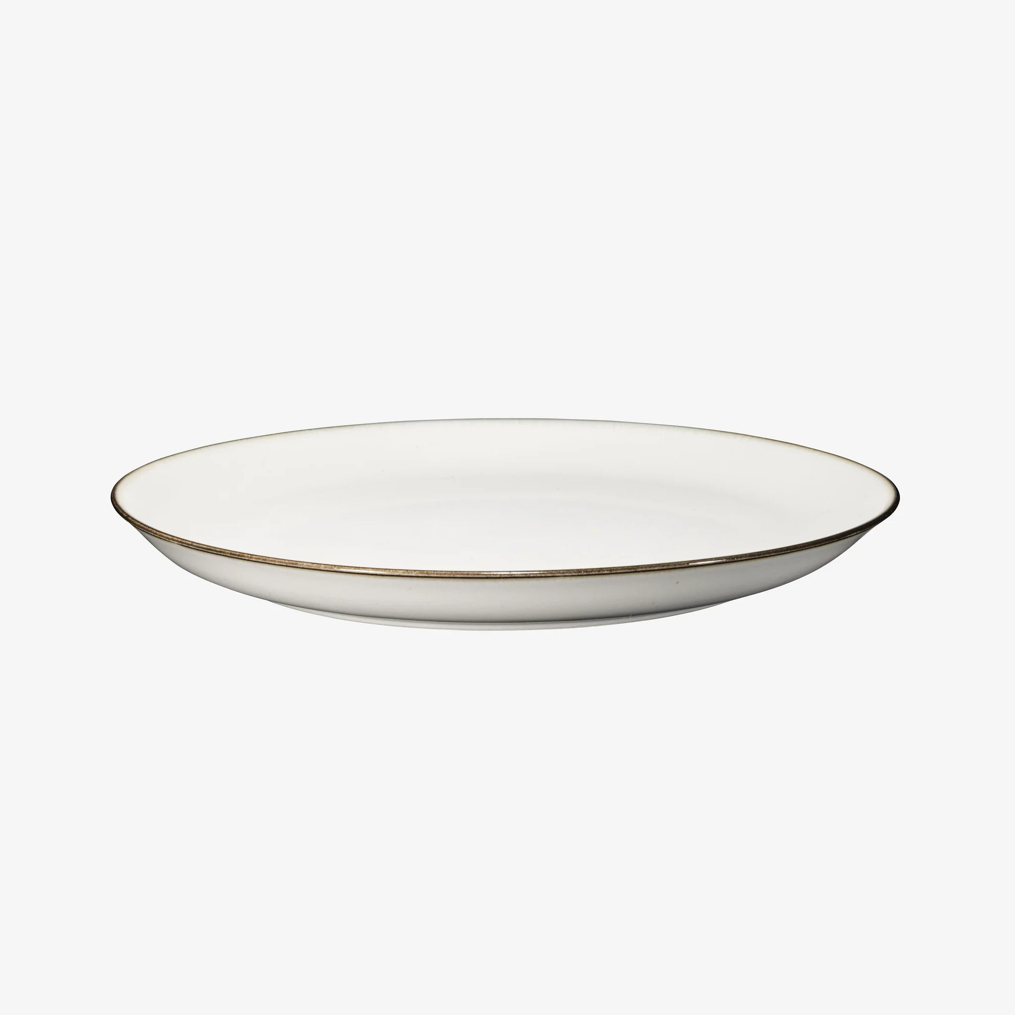 Japanese Plate - White with brown border