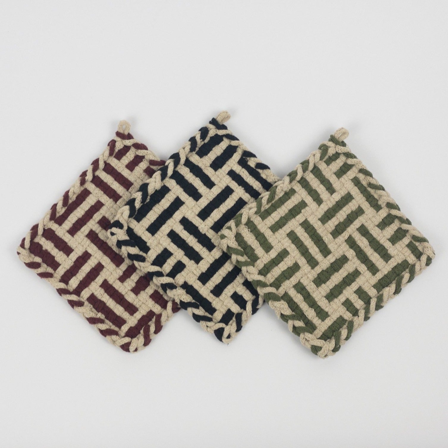 Pot Holder - Beige/Black - Forest Collection